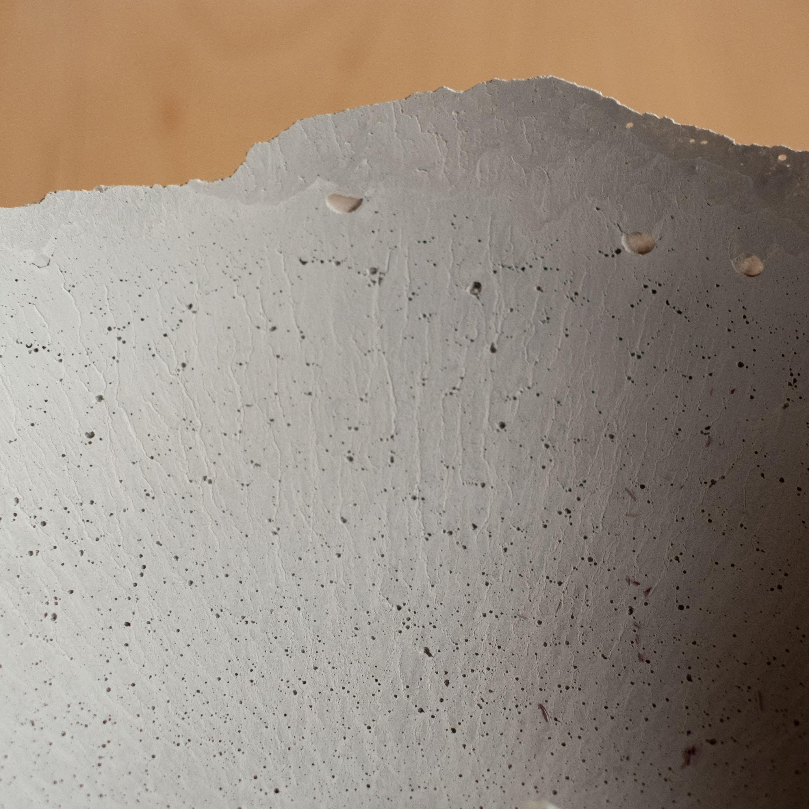Contemporary Handmade Cast Concrete Bowl in Grey by UME Studio For Sale