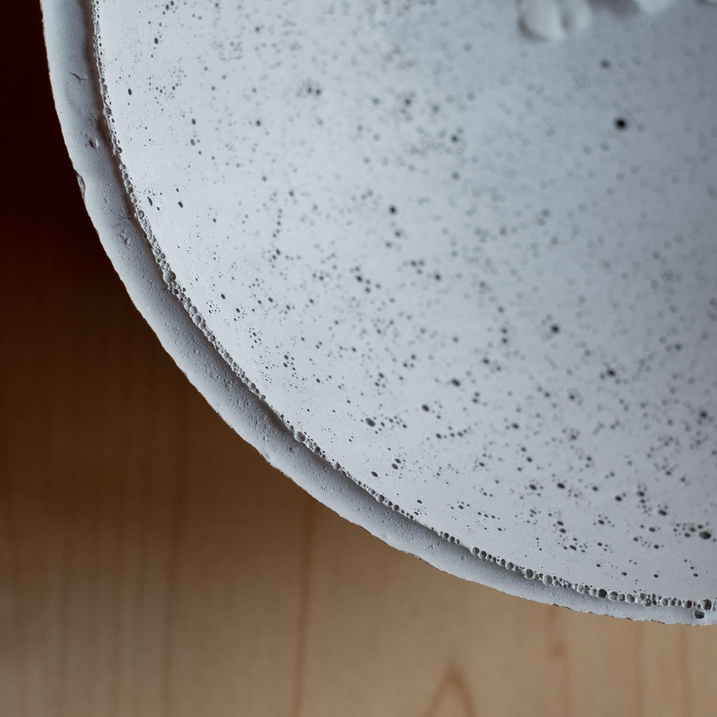 Contemporary Handmade Cast Concrete Bowl in Grey by UME Studio For Sale