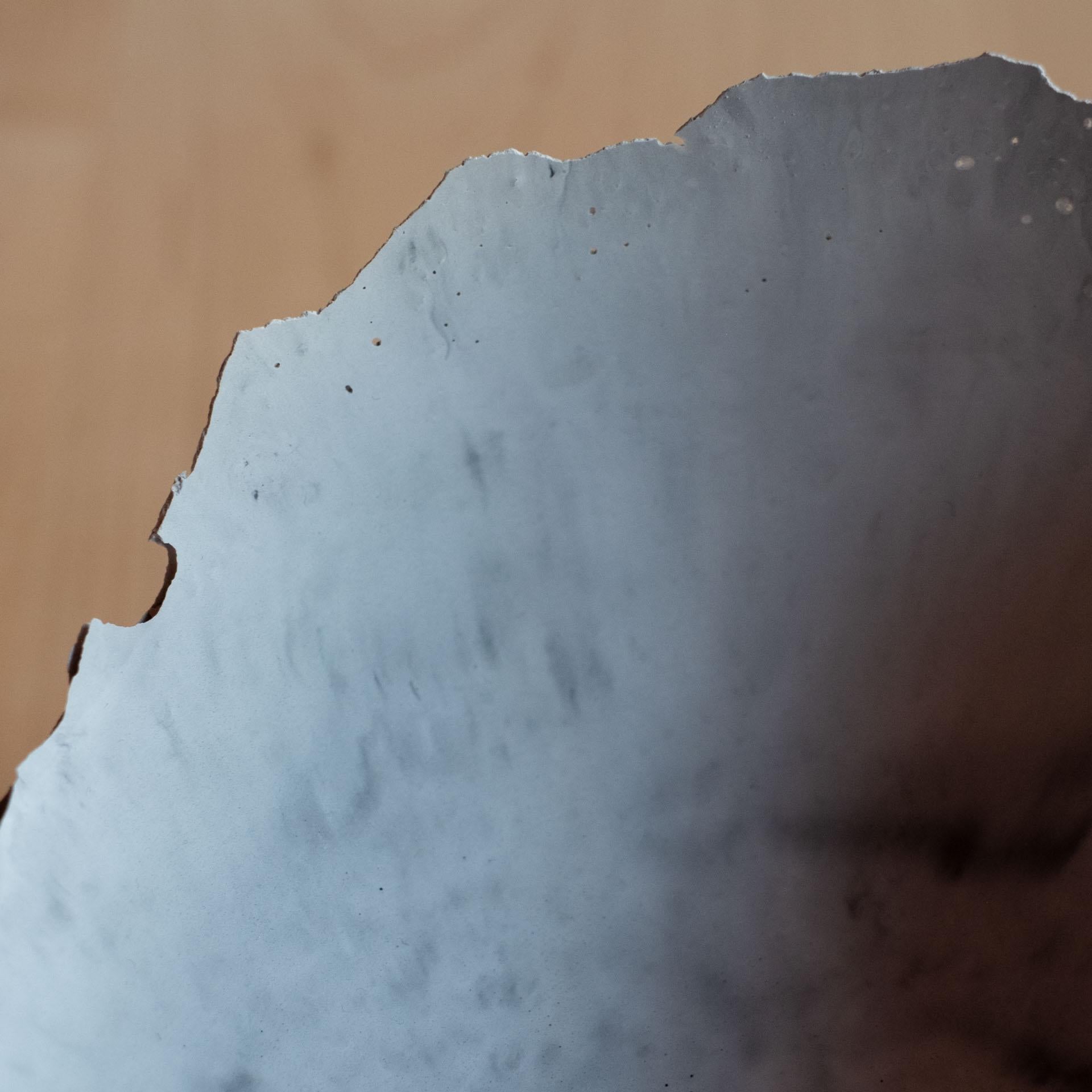 Contemporary Handmade Cast Concrete Bowl in Grey by UME Studio For Sale