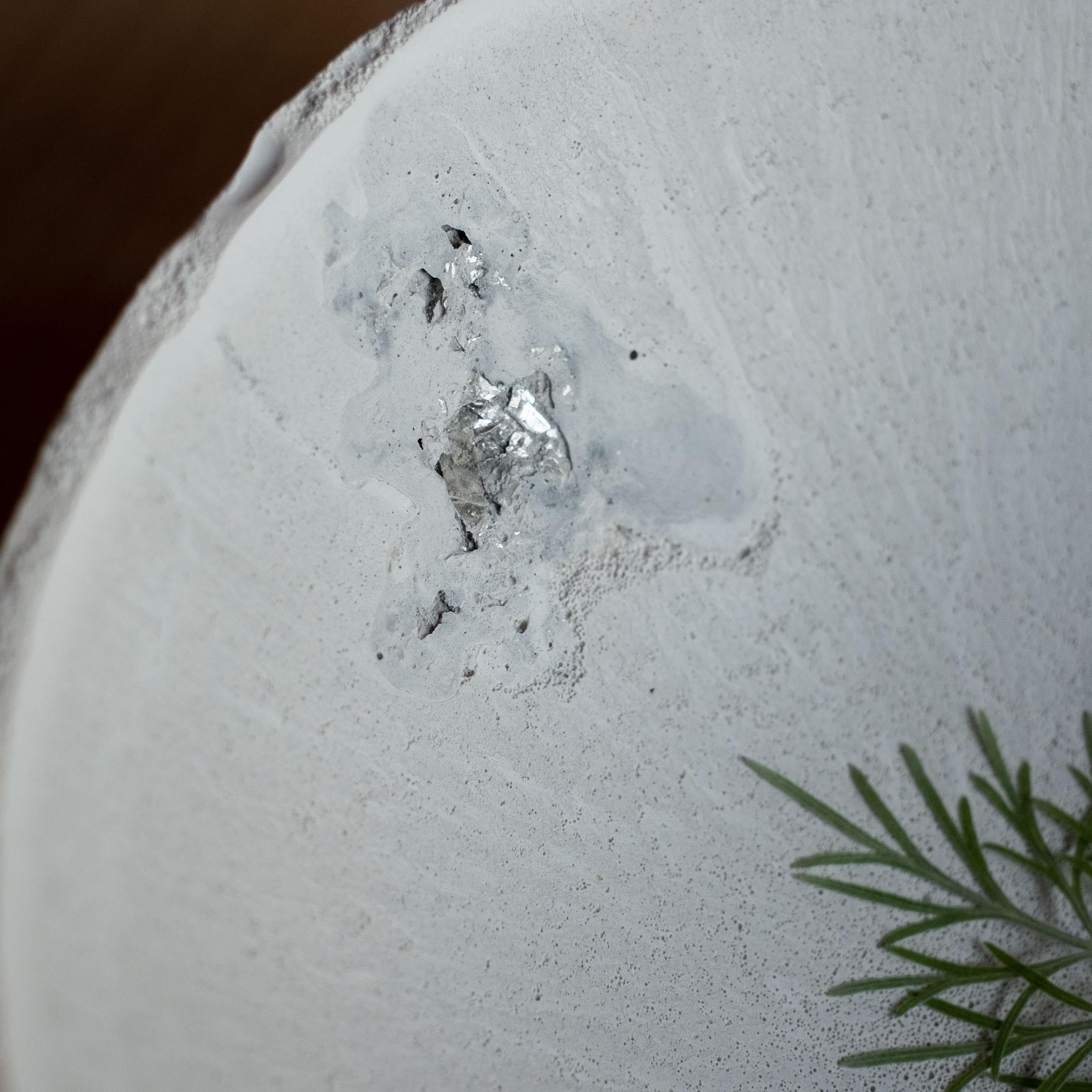 Contemporary Handmade Cast Concrete Bowl in Grey by UME Studio For Sale