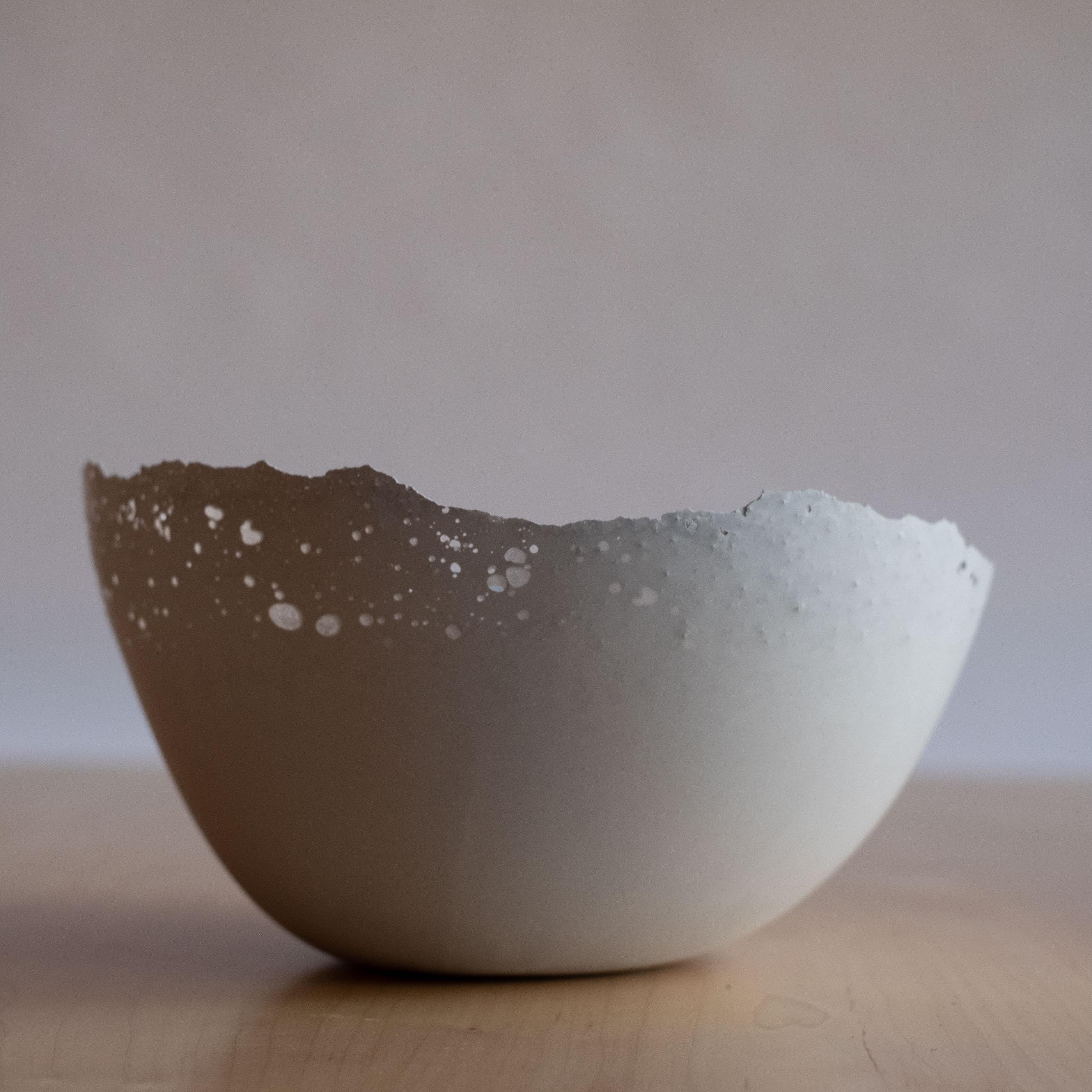 Contemporary Handmade Cast Concrete Bowl in Grey by UME Studio For Sale