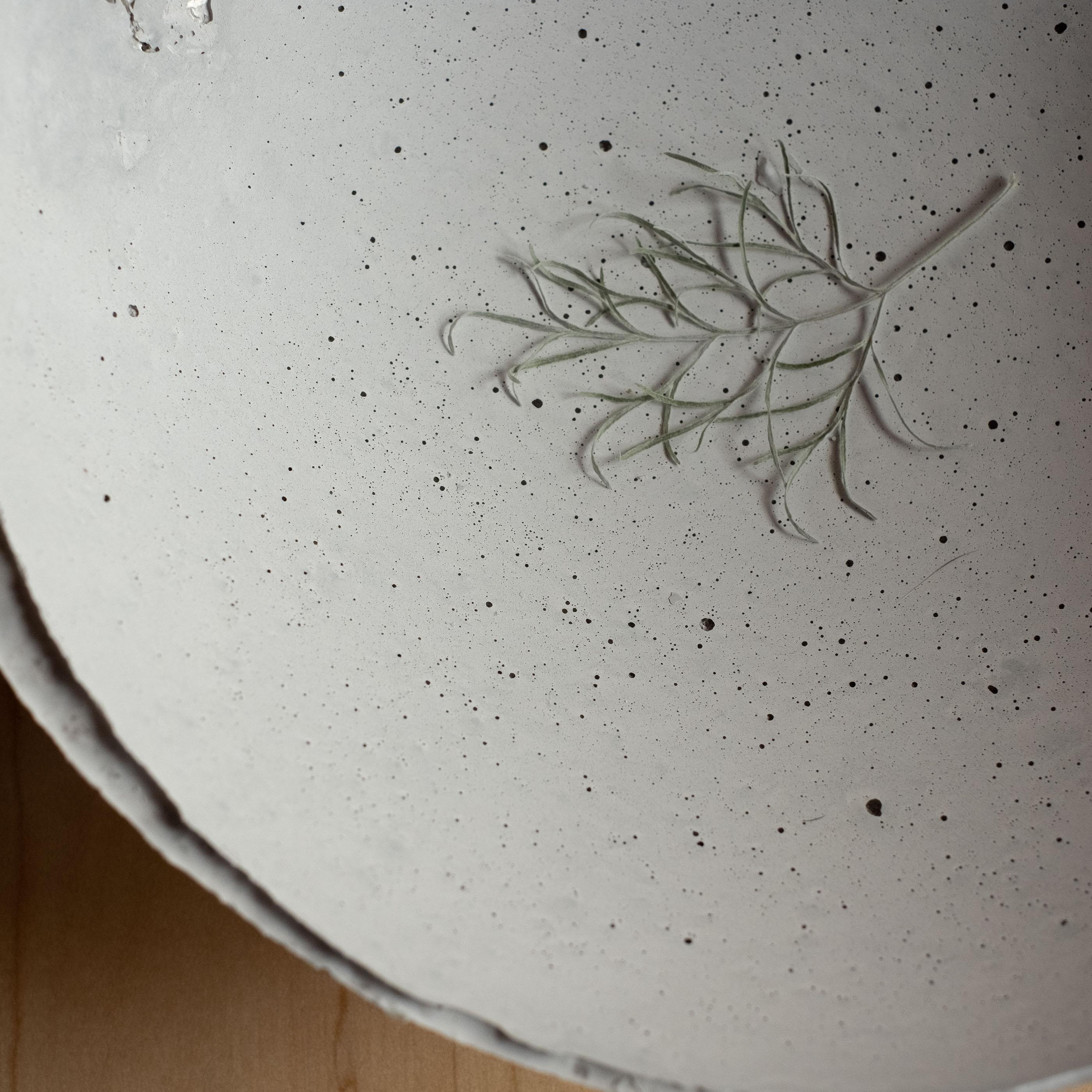 Bol gris en béton moulé à la main par UME Studio Neuf - En vente à Oakland, CA
