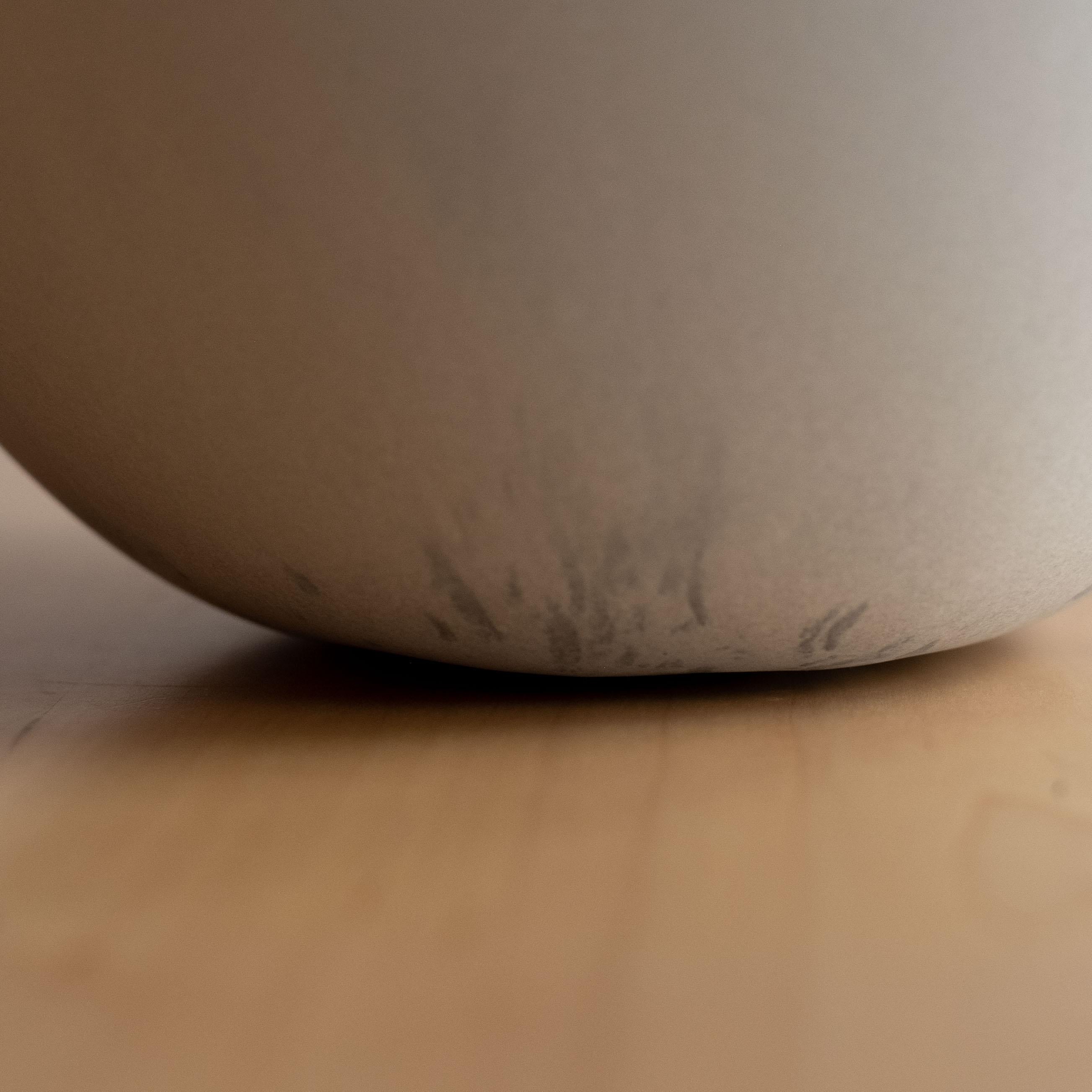 Contemporary Handmade Cast Concrete Bowl in Grey by UME Studio For Sale