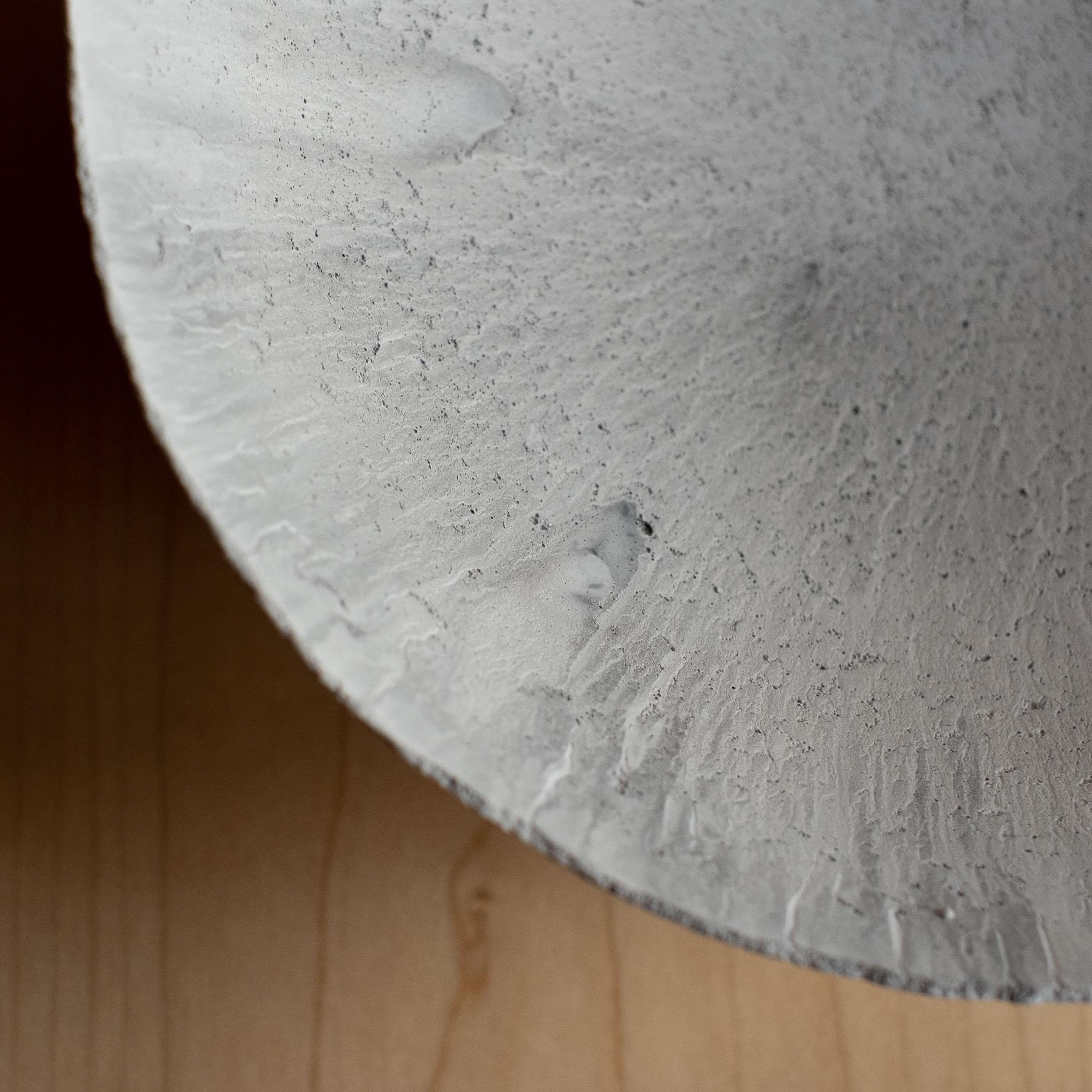 Contemporary Handmade Cast Concrete Bowl in Grey by UME Studio For Sale