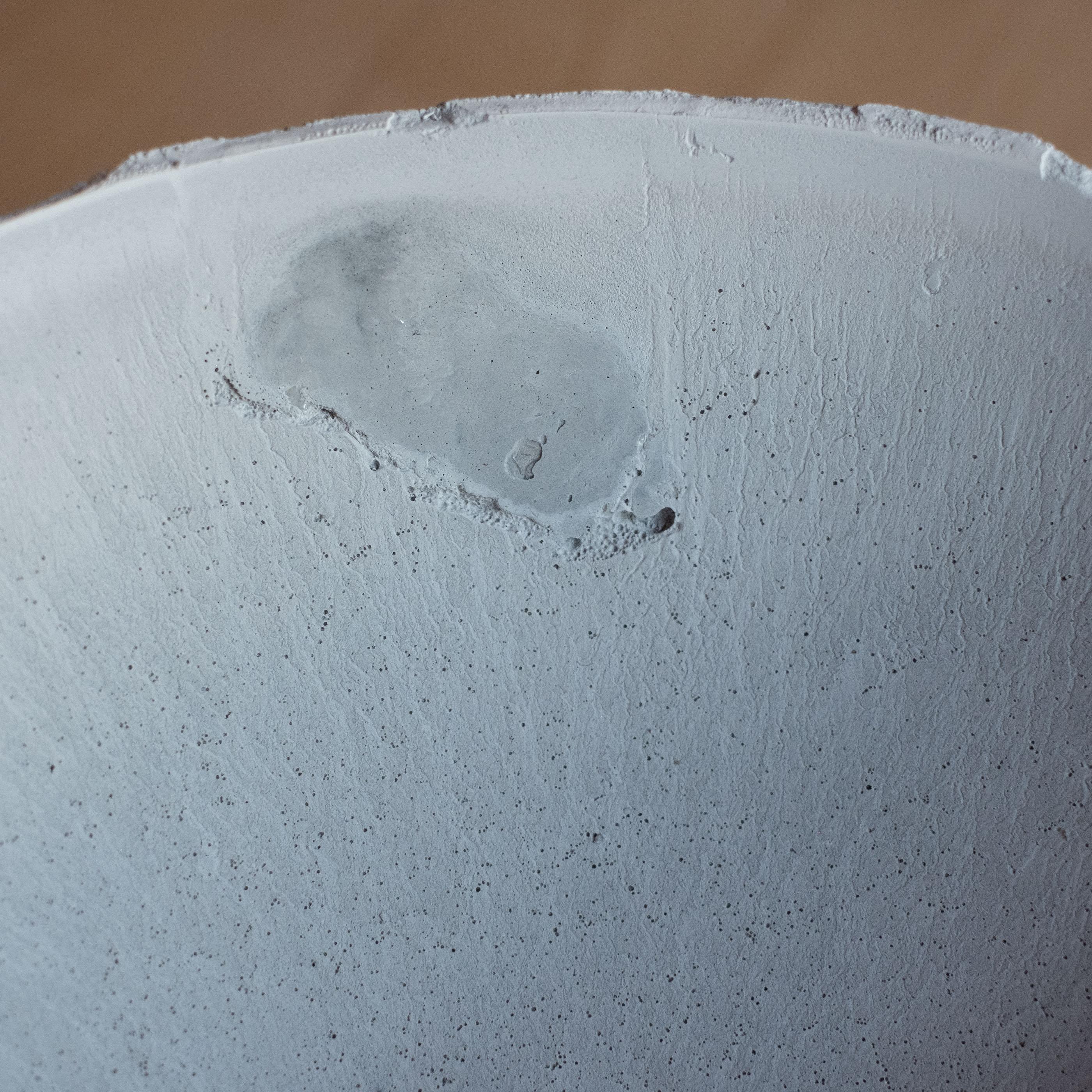 Contemporary Handmade Cast Concrete Bowl in Grey by UME Studio For Sale