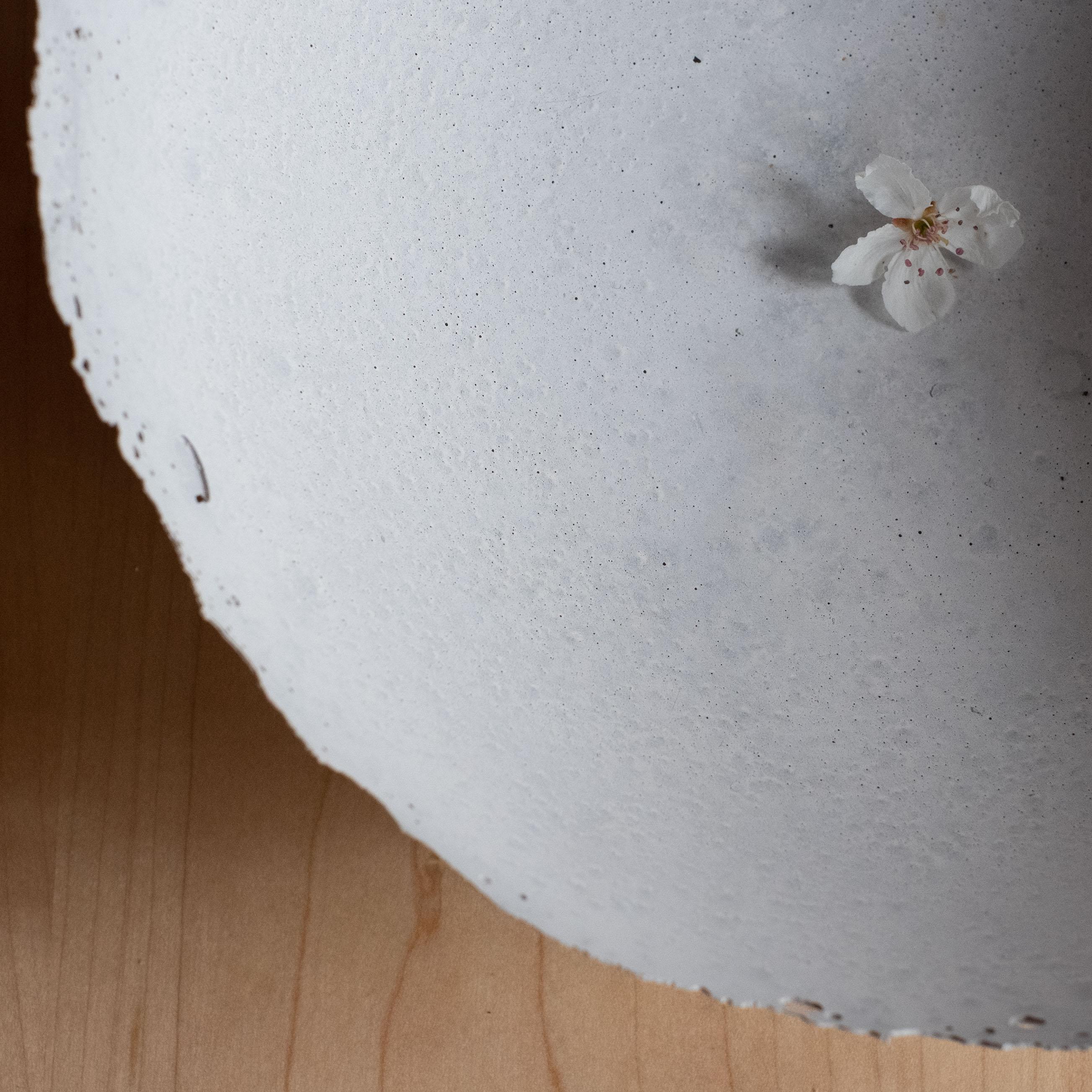 Contemporary Handmade Cast Concrete Bowl in Grey by UME Studio For Sale