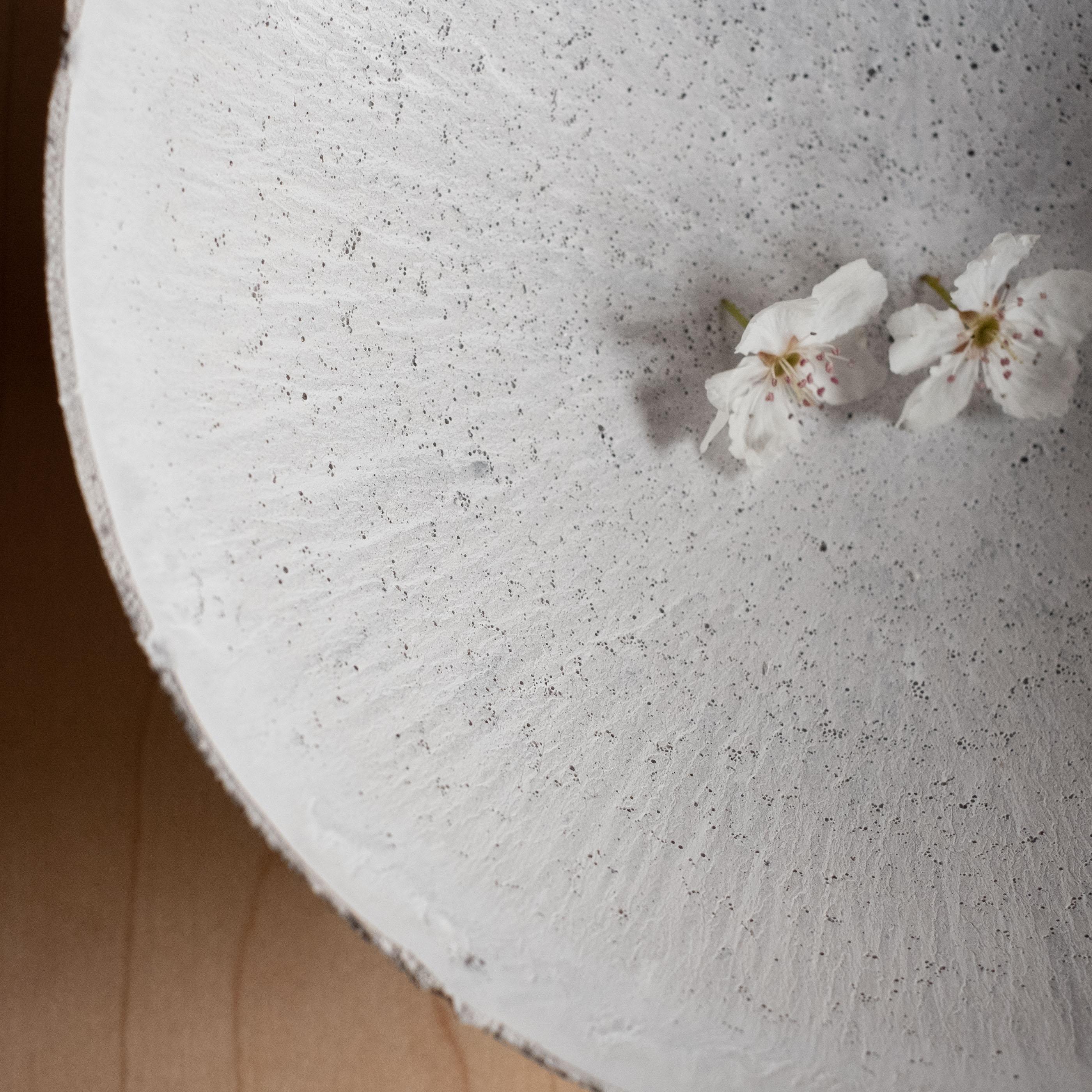 Contemporary Handmade Cast Concrete Bowl in Grey by UME Studio For Sale
