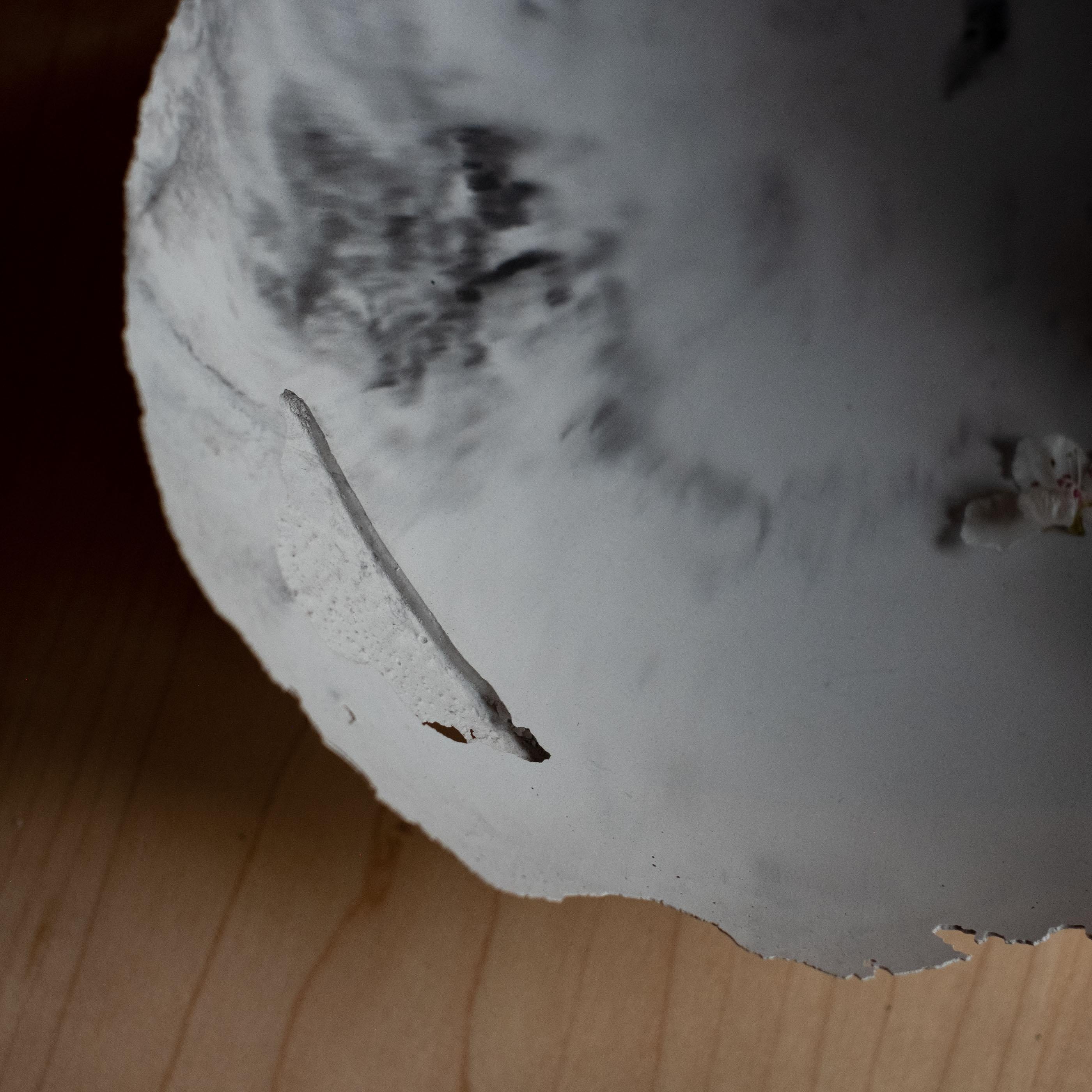 Contemporary Handmade Cast Concrete Bowl in Grey by UME Studio For Sale