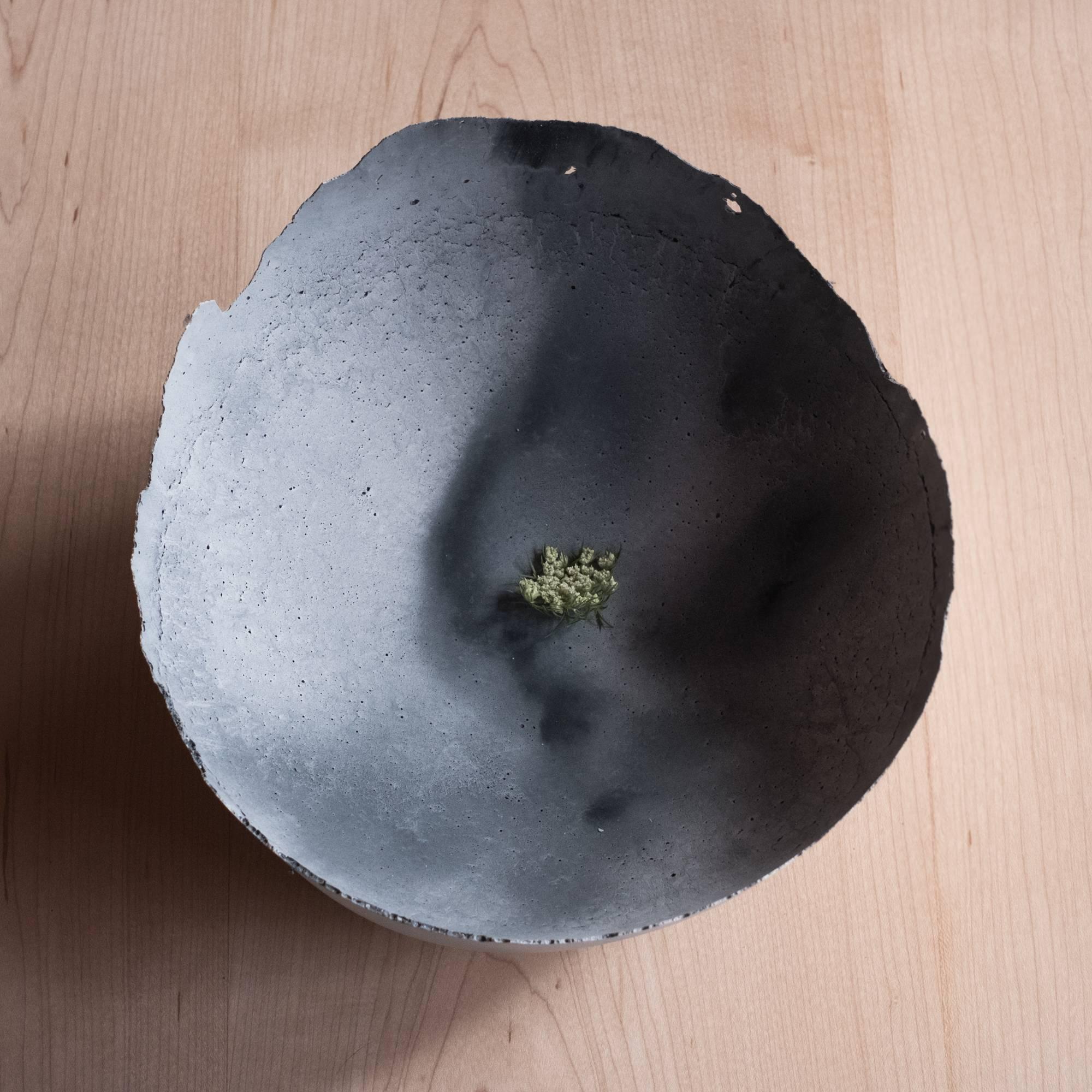 Handmade Cast Concrete Bowl in Grey by UMÉ Studio 1
