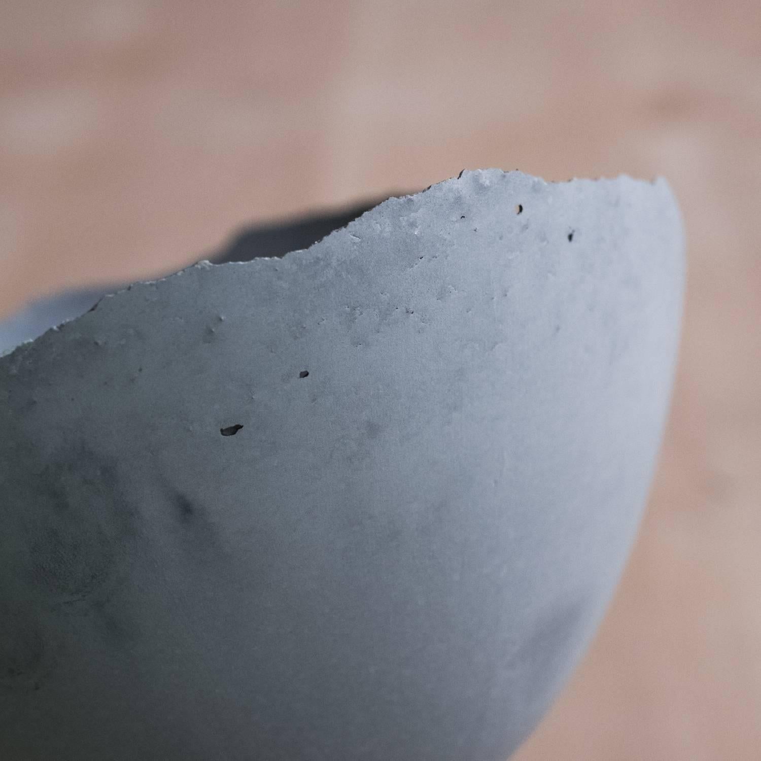 Handmade Cast Concrete Bowl in Grey by UMÉ Studio 1