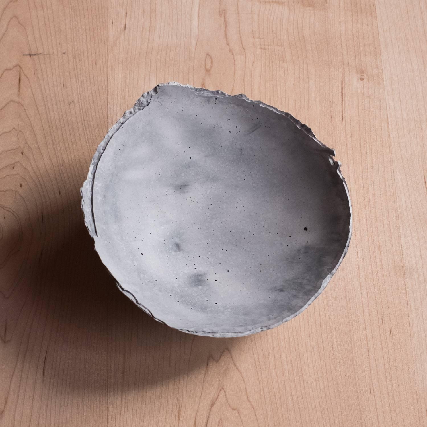 Handmade Cast Concrete Bowl in Grey by UMÉ Studio 1