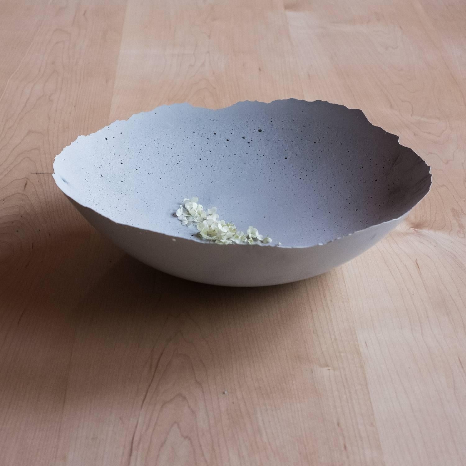 Handmade Cast Concrete Bowl in Grey by UMÉ Studio 1