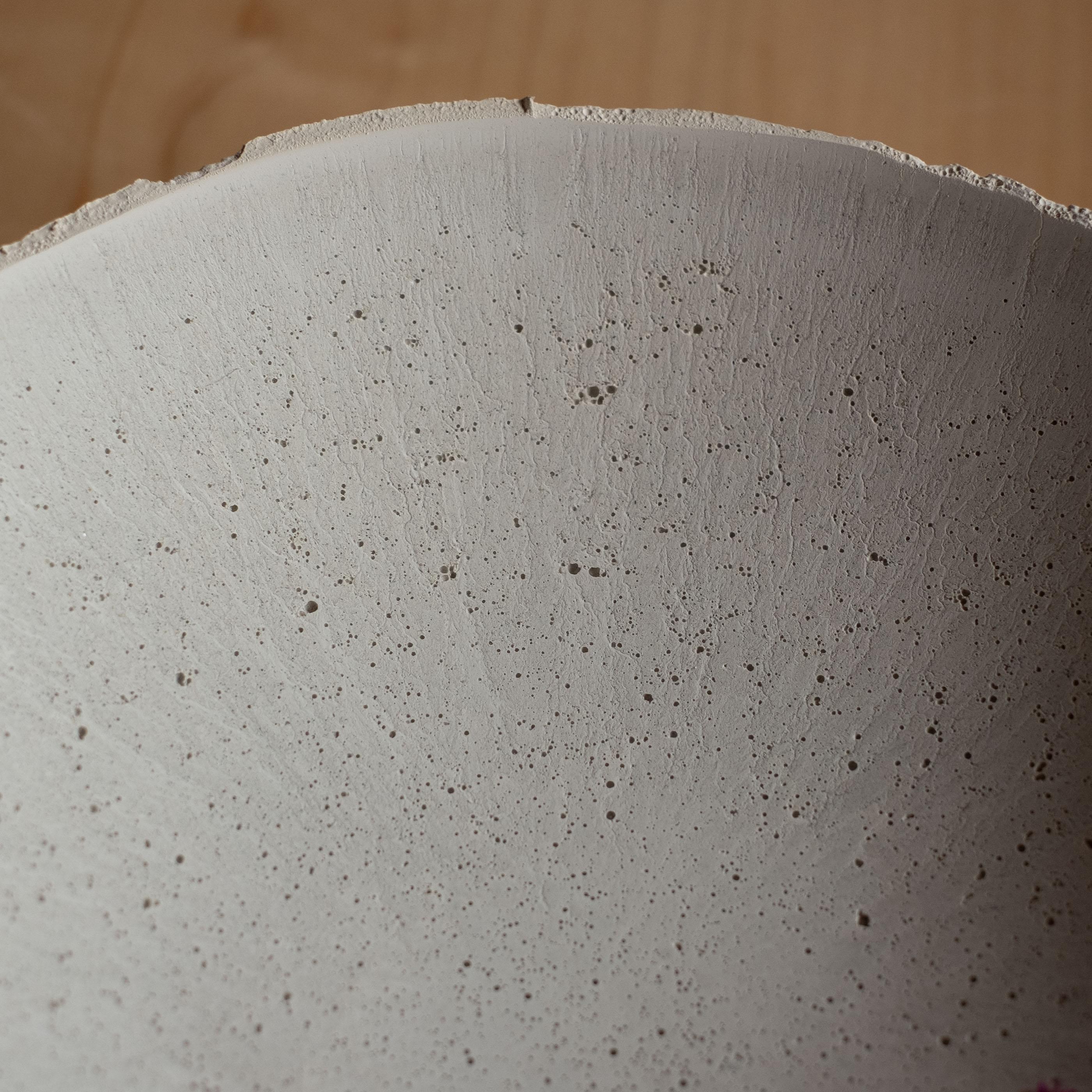 Handmade Cast Concrete Bowl in Grey by UME Studio For Sale 1