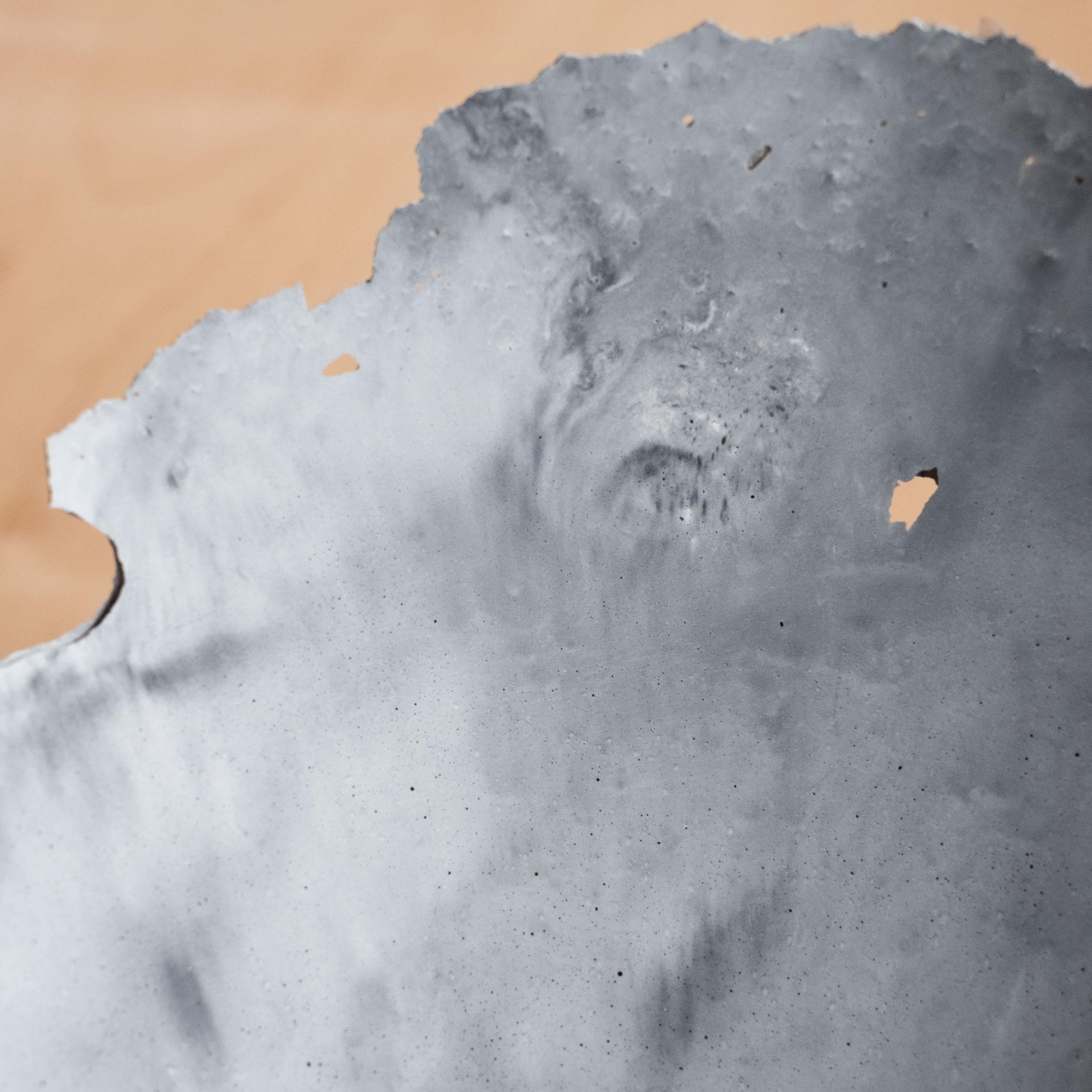 Handmade Cast Concrete Bowl in Grey by UME Studio For Sale 1