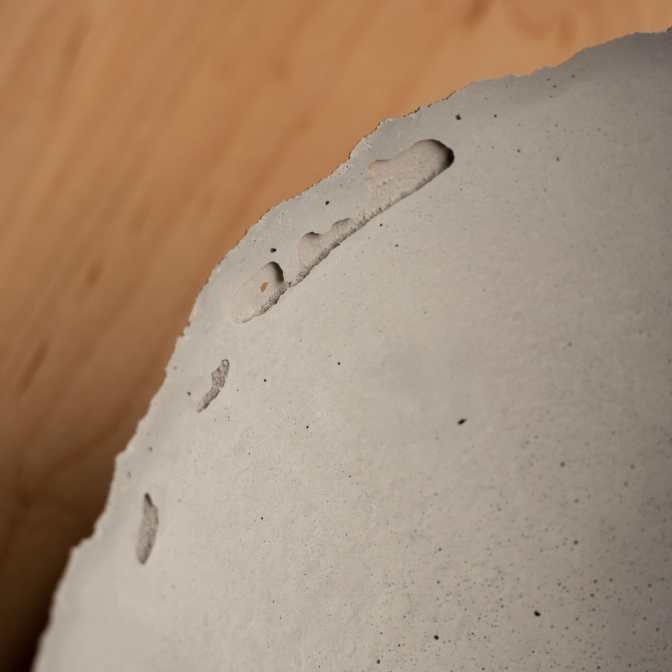 Handmade Cast Concrete Bowl in Grey by UME Studio For Sale 1