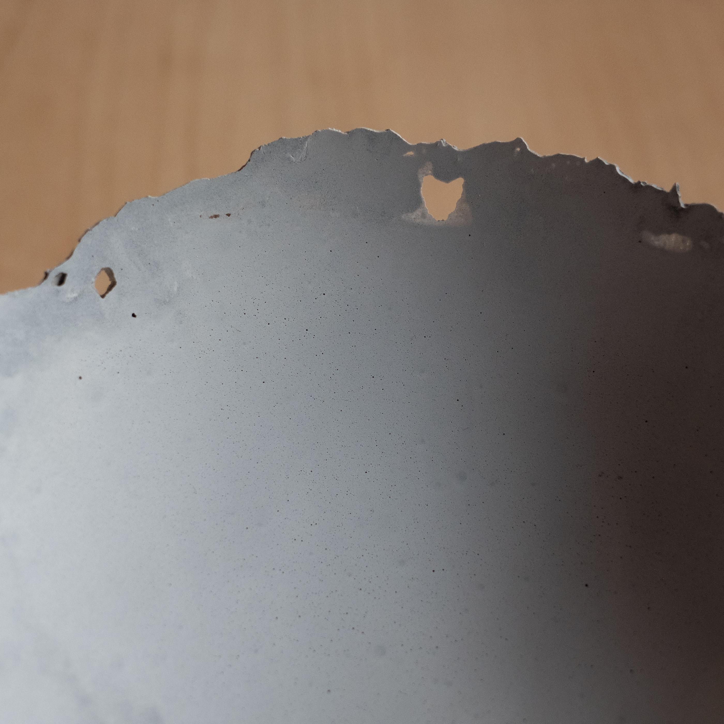 Handmade Cast Concrete Bowl in Grey by UME Studio For Sale 1