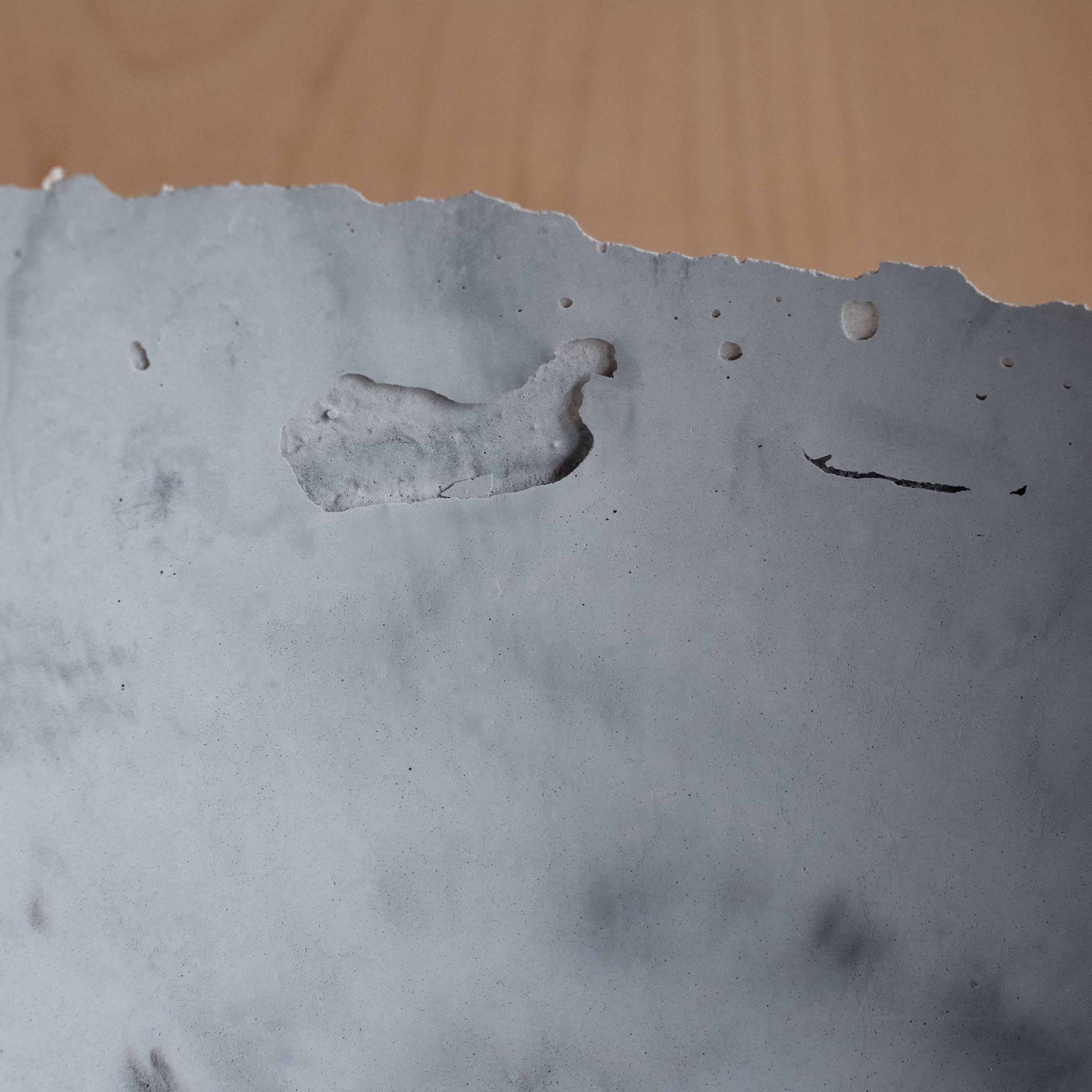 Handmade Cast Concrete Bowl in Grey by UME Studio For Sale 1