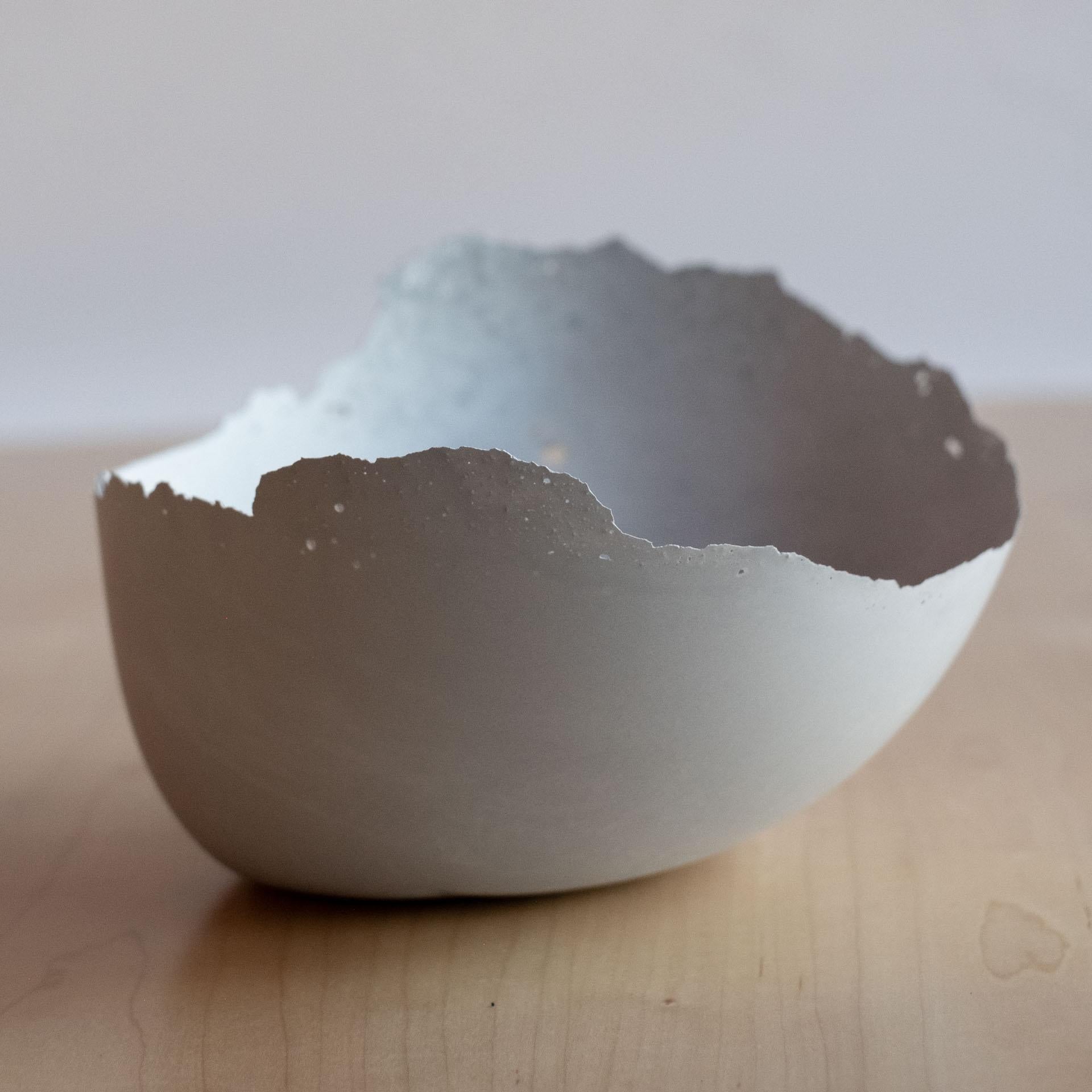 Handmade Cast Concrete Bowl in Grey by UME Studio For Sale 1