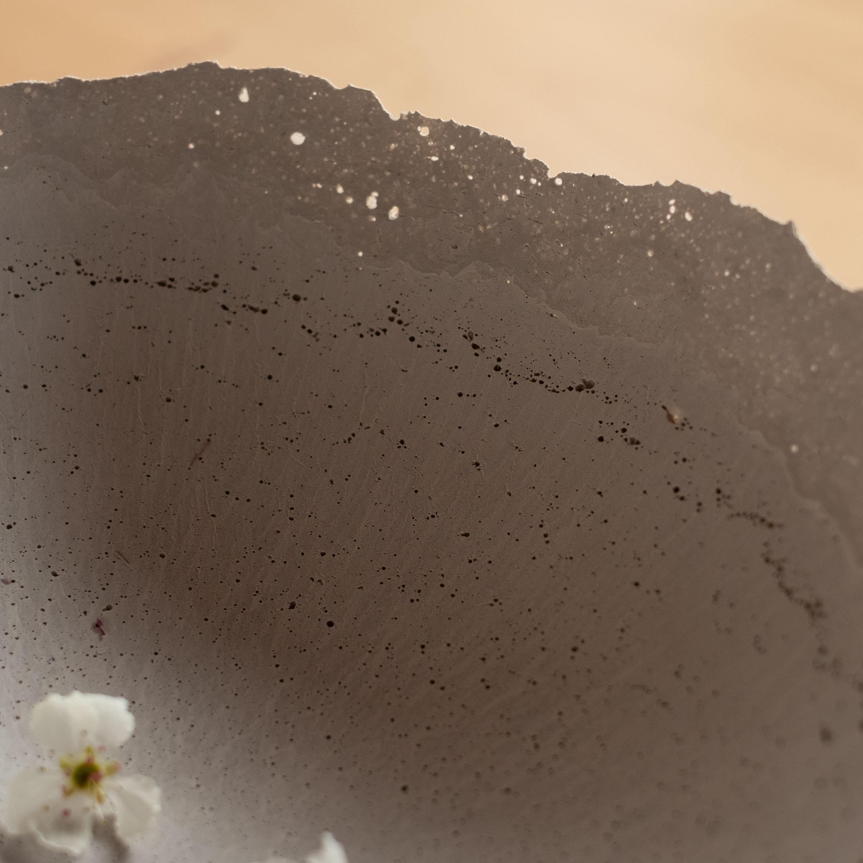 Handmade Cast Concrete Bowl in Grey by UME Studio For Sale 1