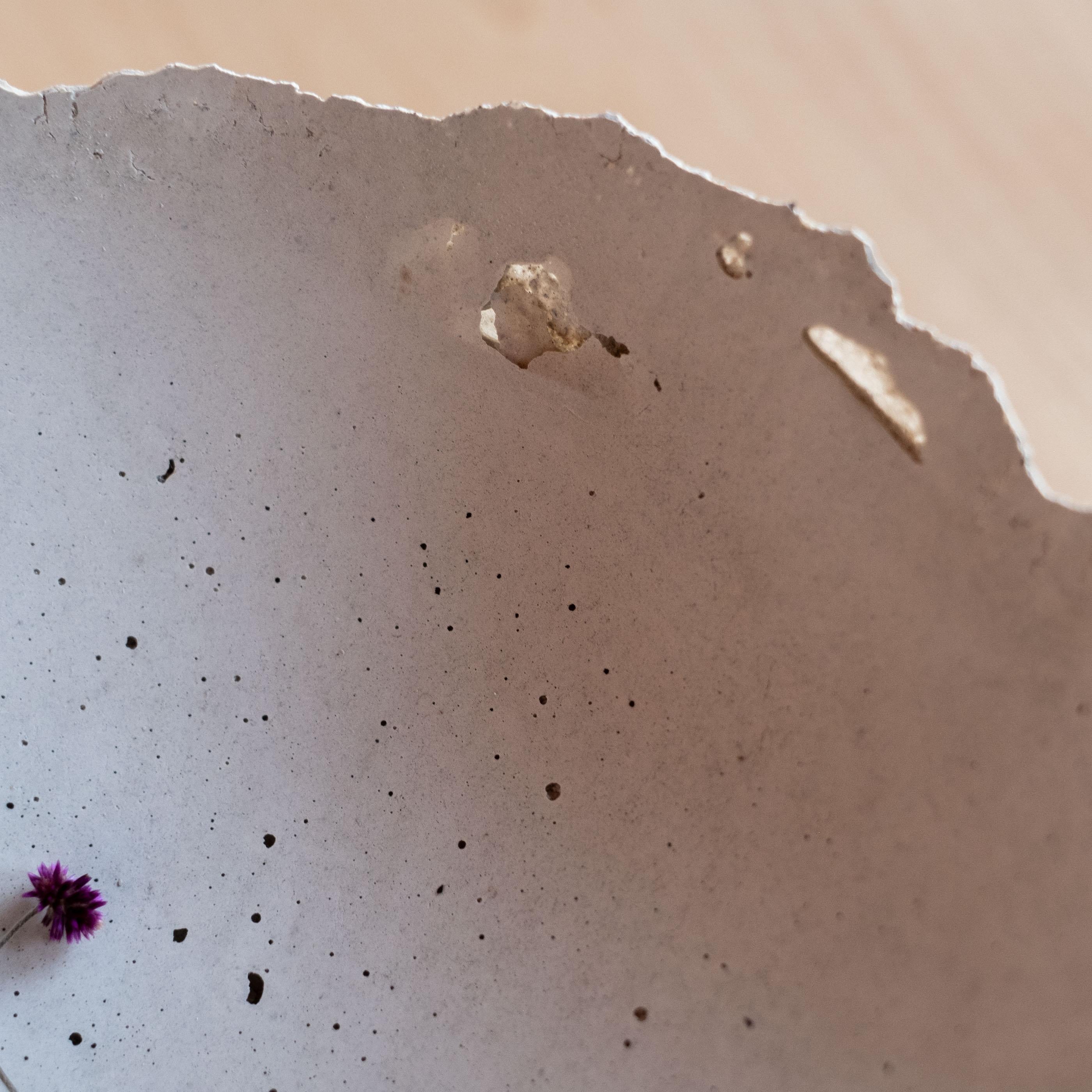 Handmade Cast Concrete Bowl in Grey by UME Studio For Sale 1