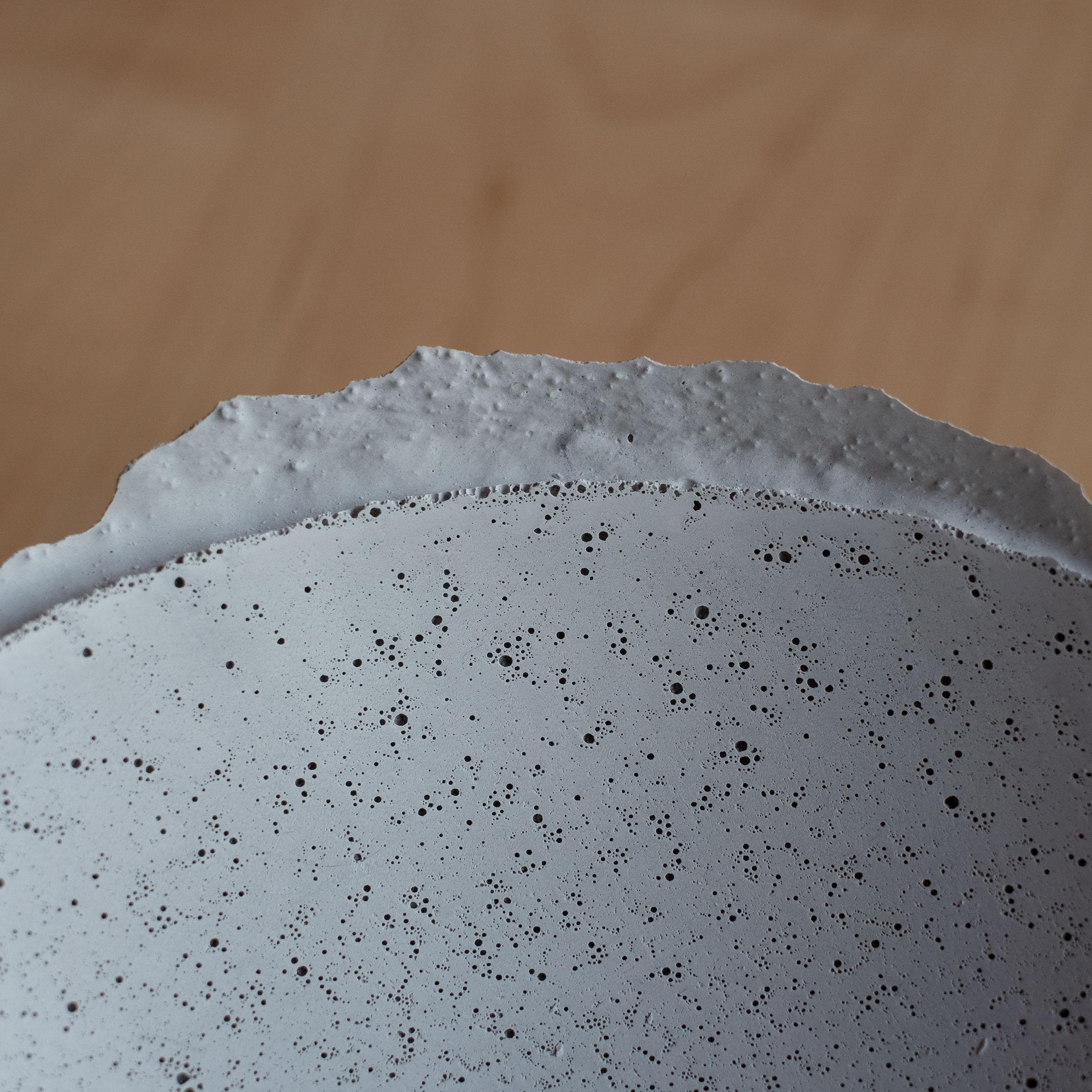 Handmade Cast Concrete Bowl in Grey by UME Studio For Sale 1