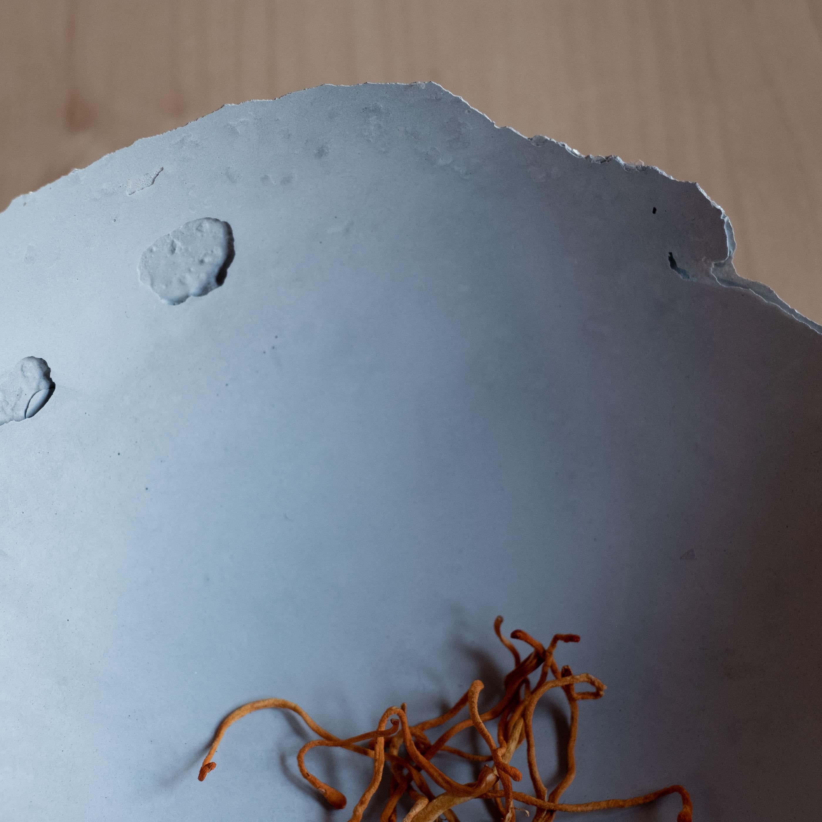 Handmade Cast Concrete Bowl in Grey by UME Studio For Sale 1