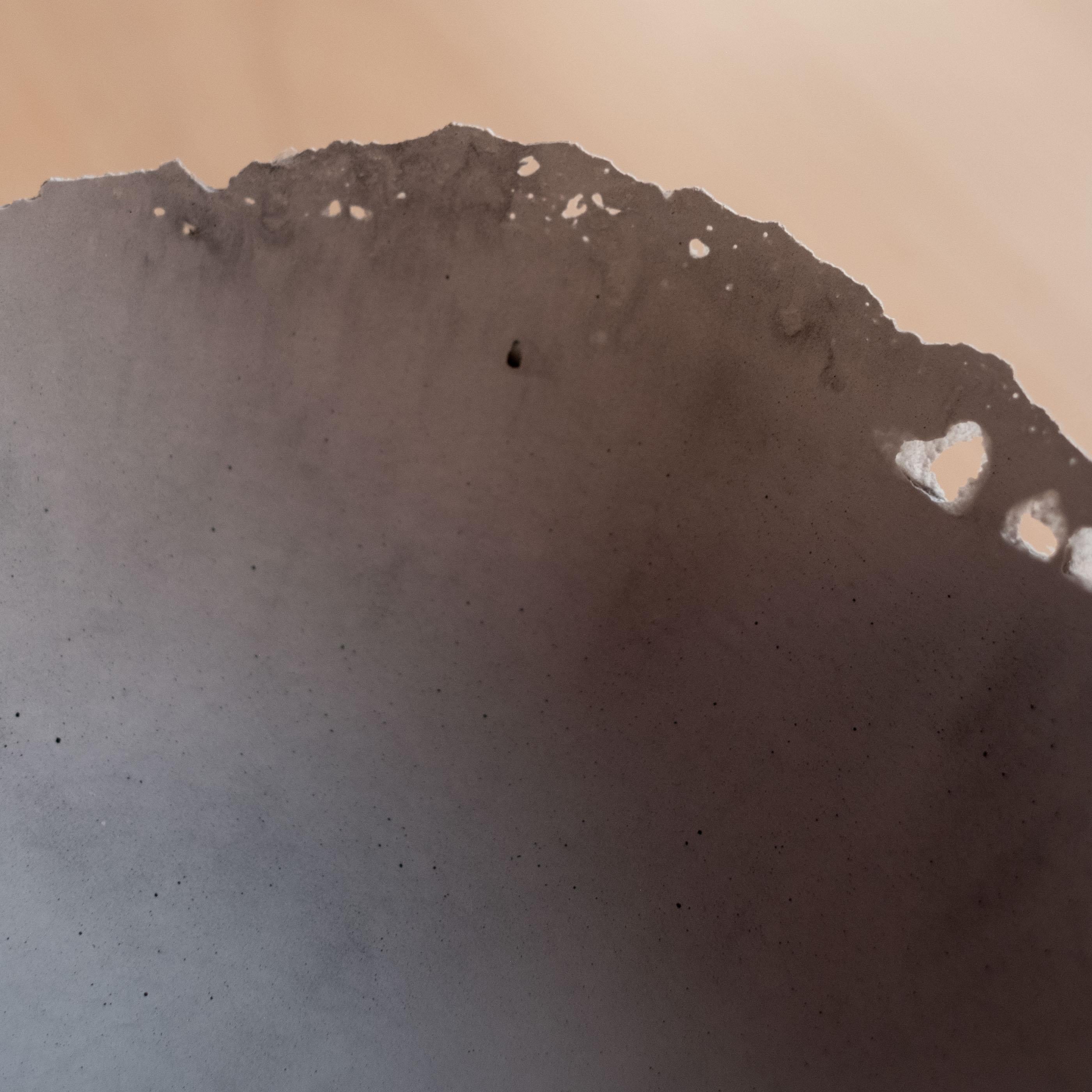 Handmade Cast Concrete Bowl in Grey by UME Studio For Sale 1