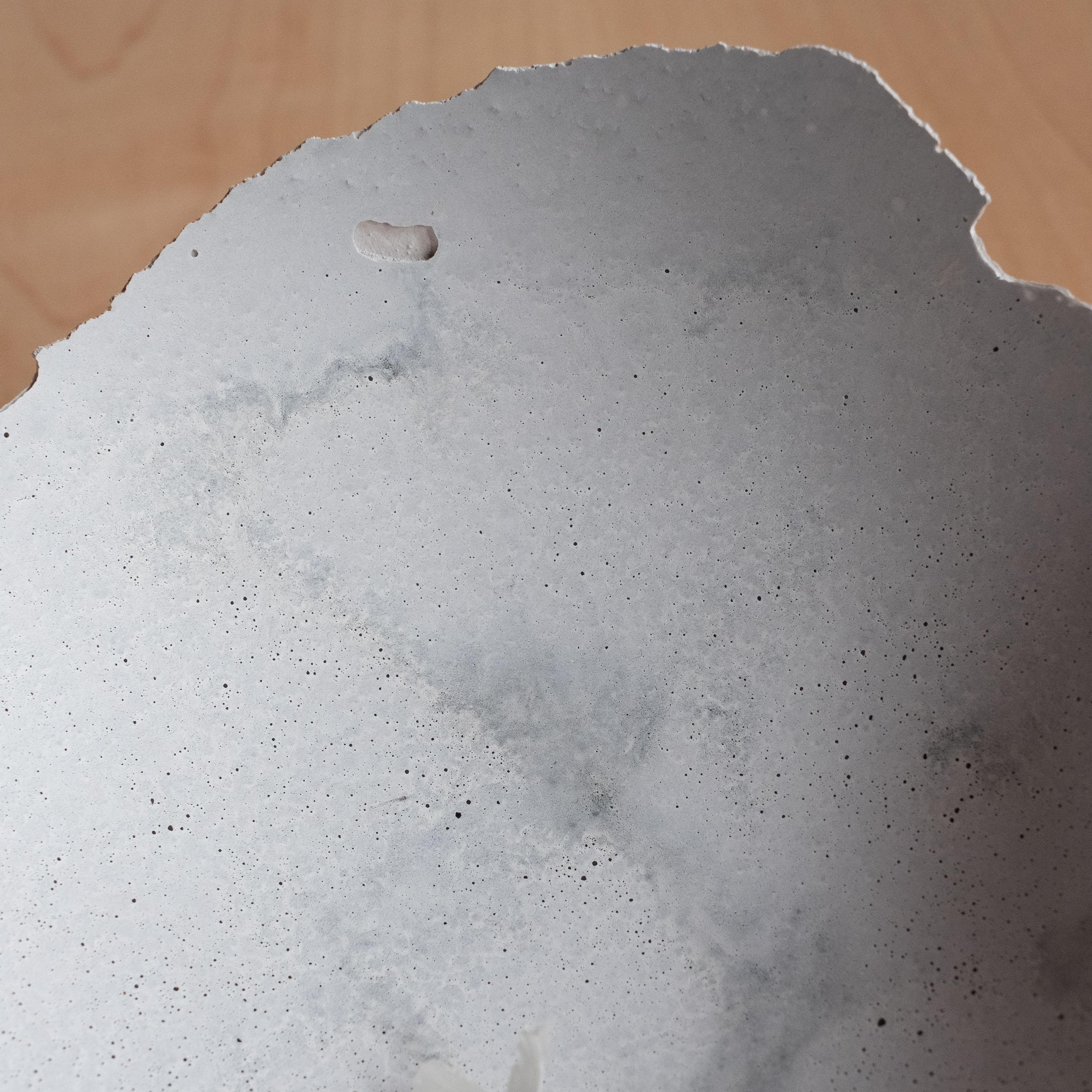 Handmade Cast Concrete Bowl in Grey by UME Studio For Sale 1