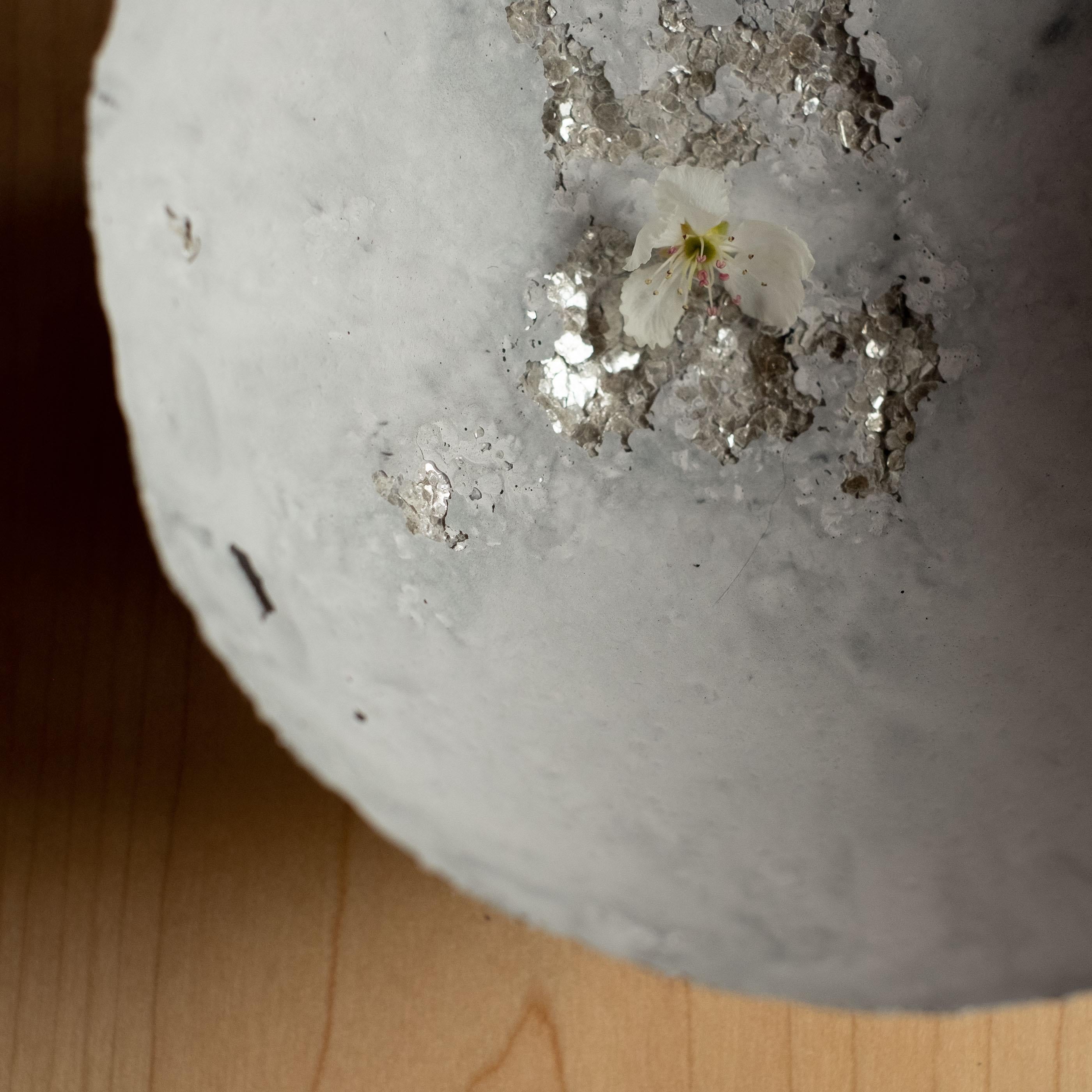 Handmade Cast Concrete Bowl in Grey by UME Studio For Sale 1