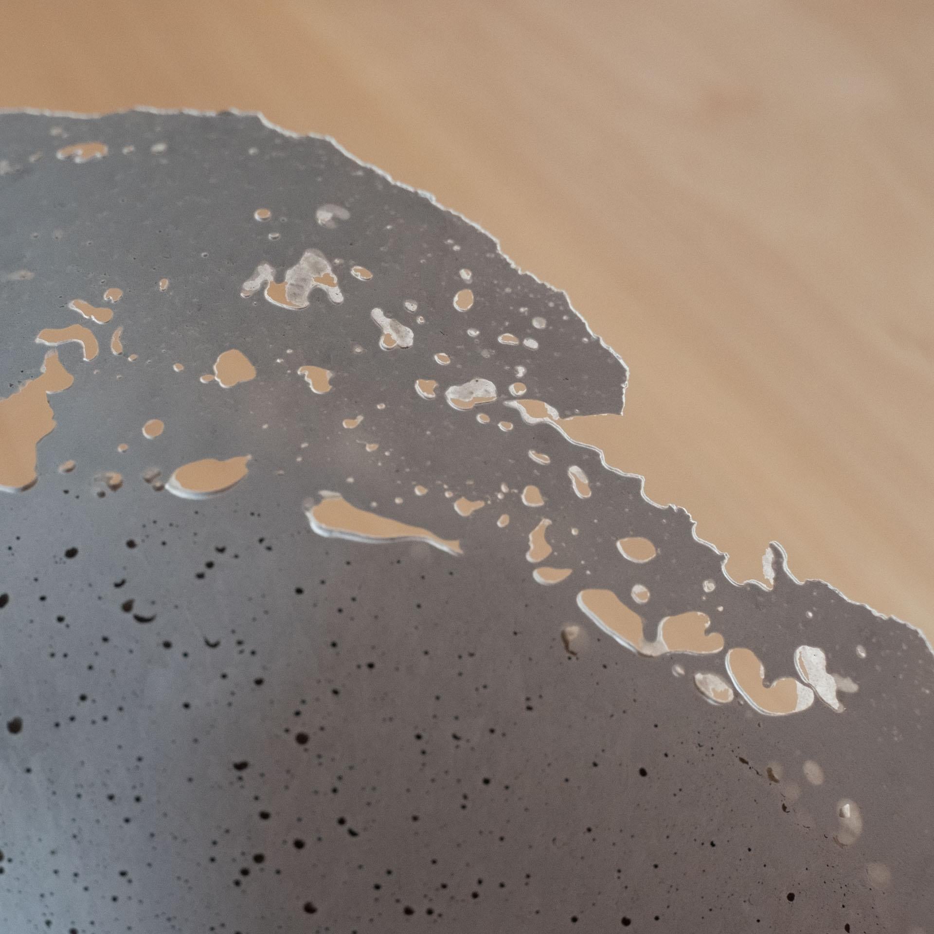Handmade Cast Concrete Bowl in Grey by UME Studio For Sale 1