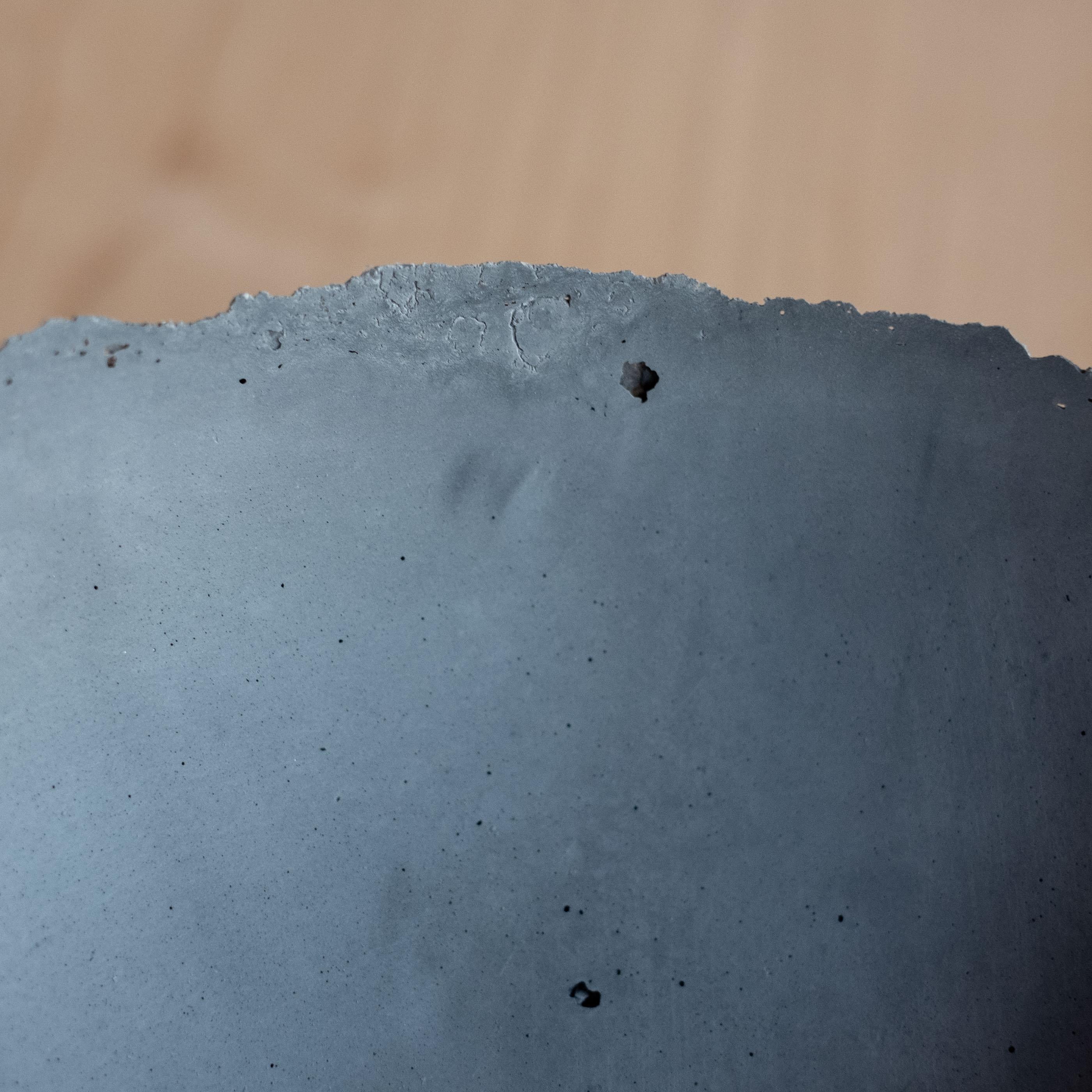 Handmade Cast Concrete Bowl in Grey by UME Studio For Sale 1
