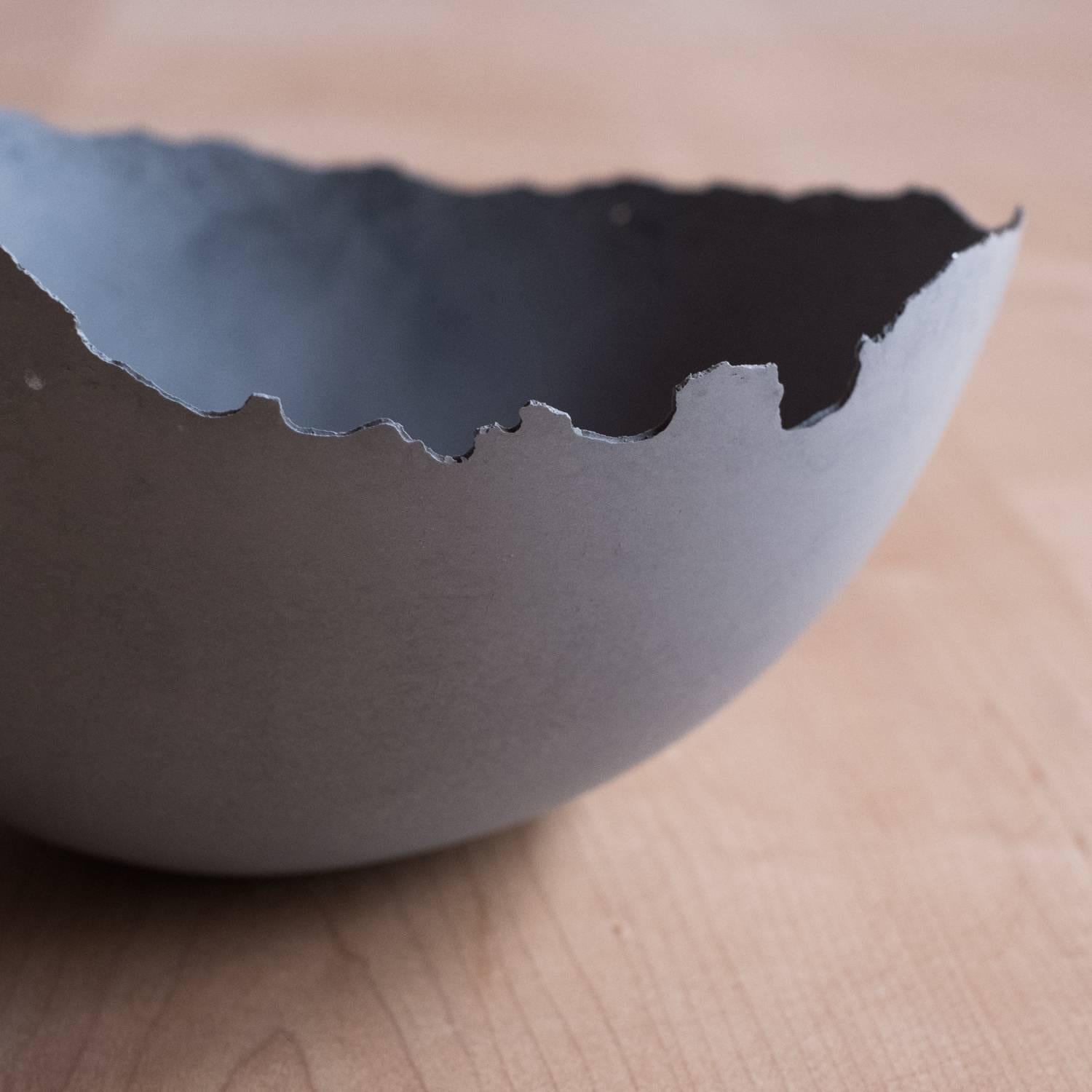 Handmade Cast Concrete Bowl in Grey by UMÉ Studio 2