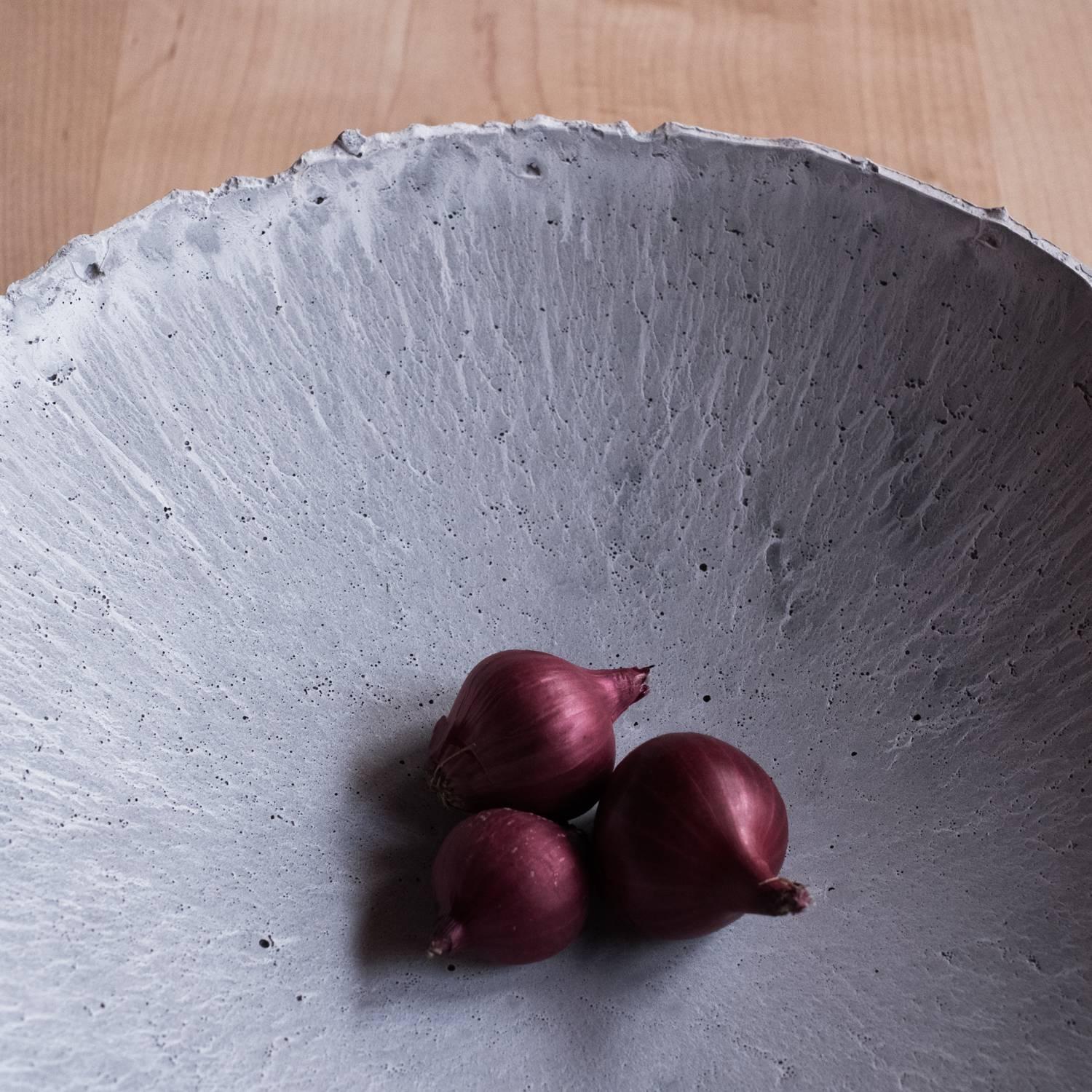 Handmade Cast Concrete Bowl in Grey by UMÉ Studio 2