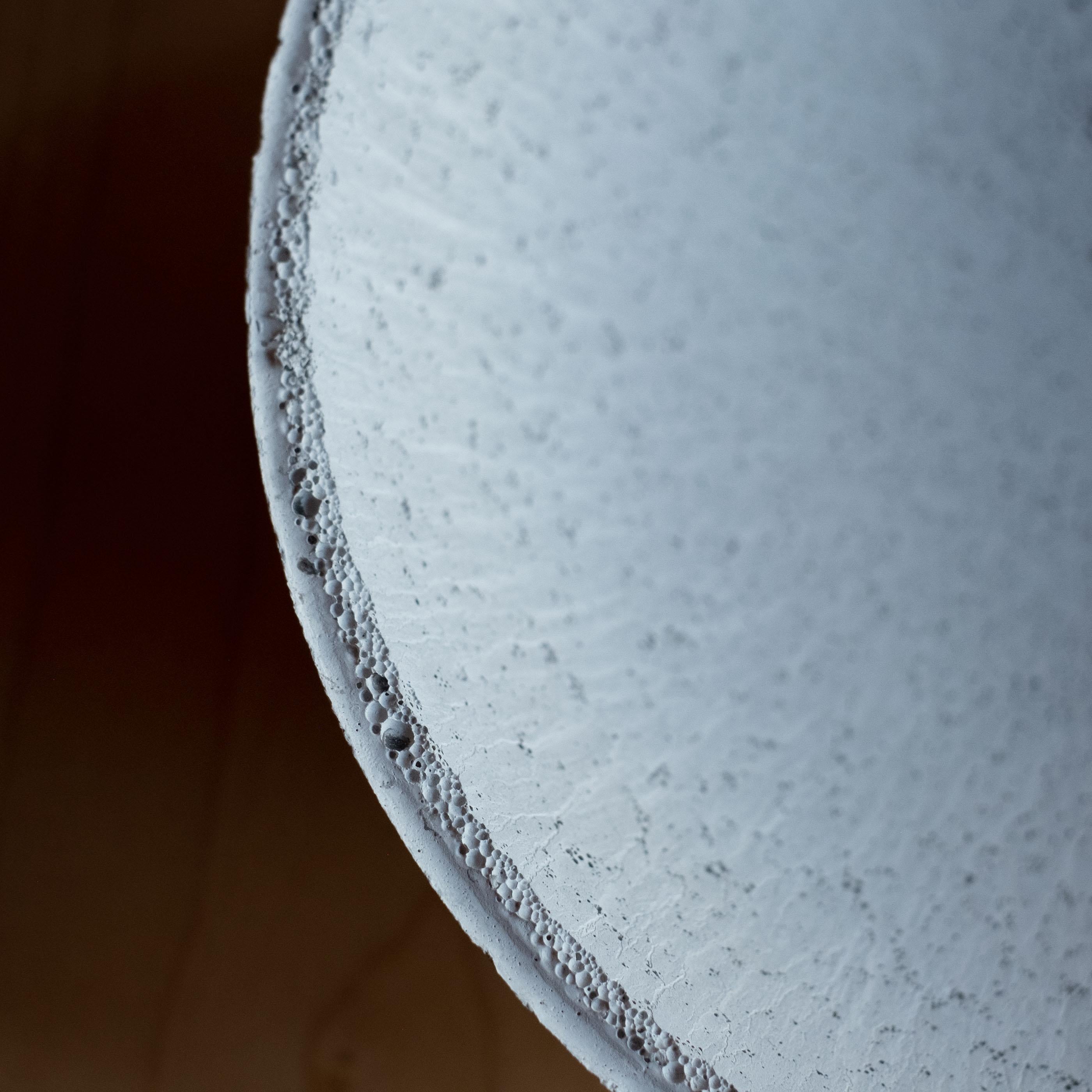 Handmade Cast Concrete Bowl in Grey by Umé Studio For Sale 2