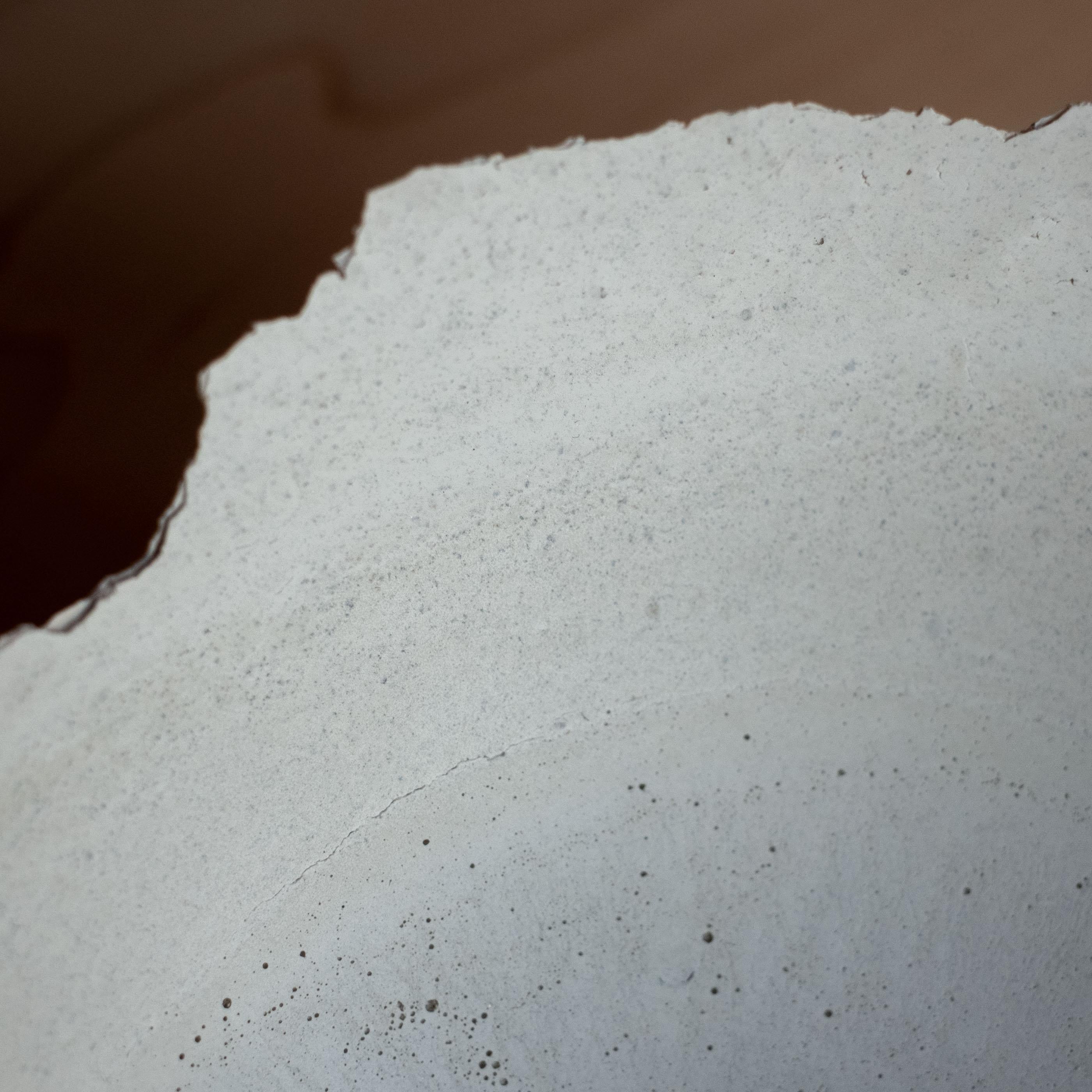 Handmade Cast Concrete Bowl in Grey by Umé Studio For Sale 2