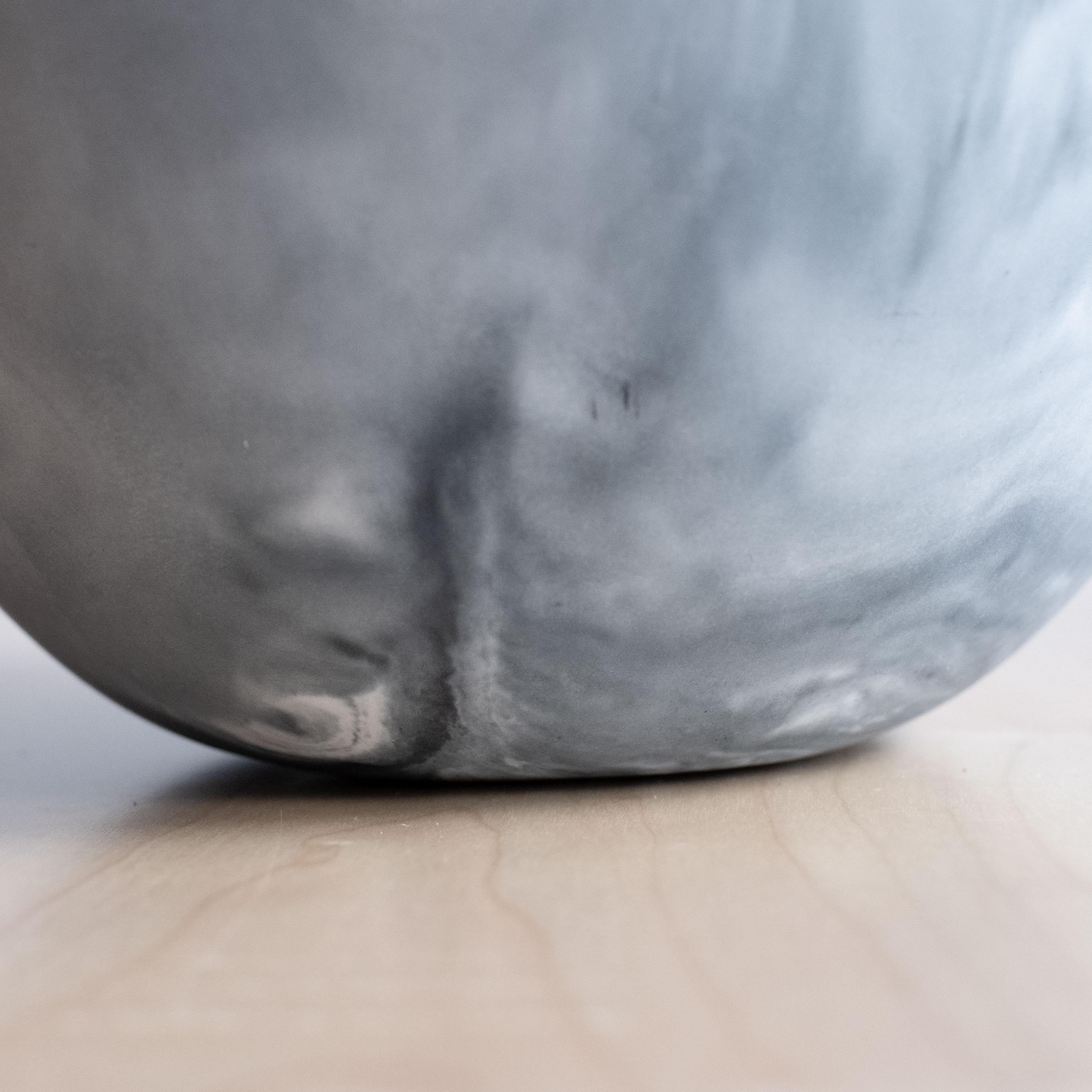Handmade Cast Concrete Bowl in Grey by UME Studio For Sale 2