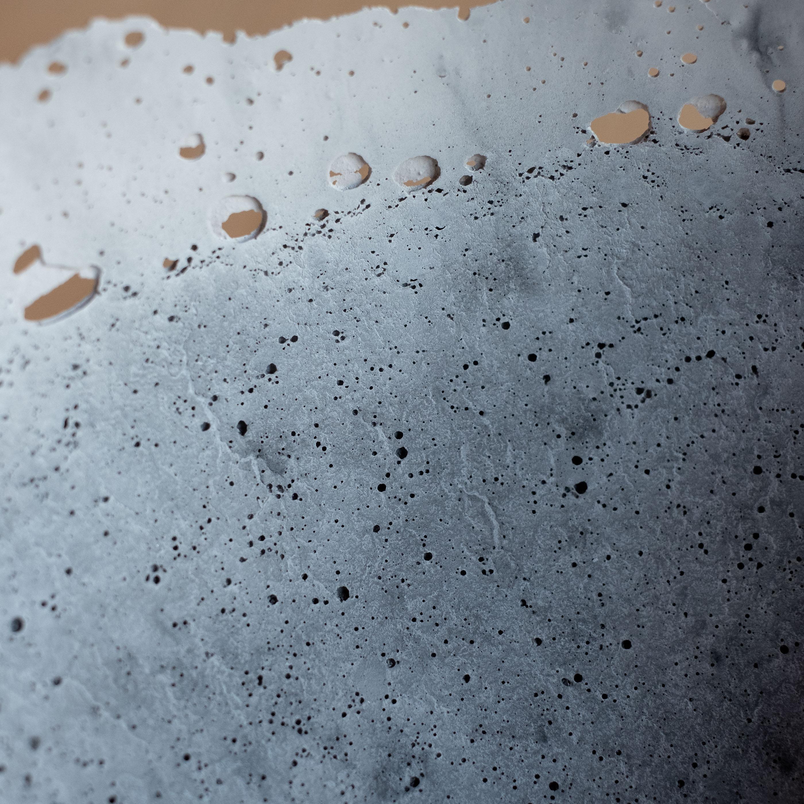 Handmade Cast Concrete Bowl in Grey by UME Studio For Sale 2