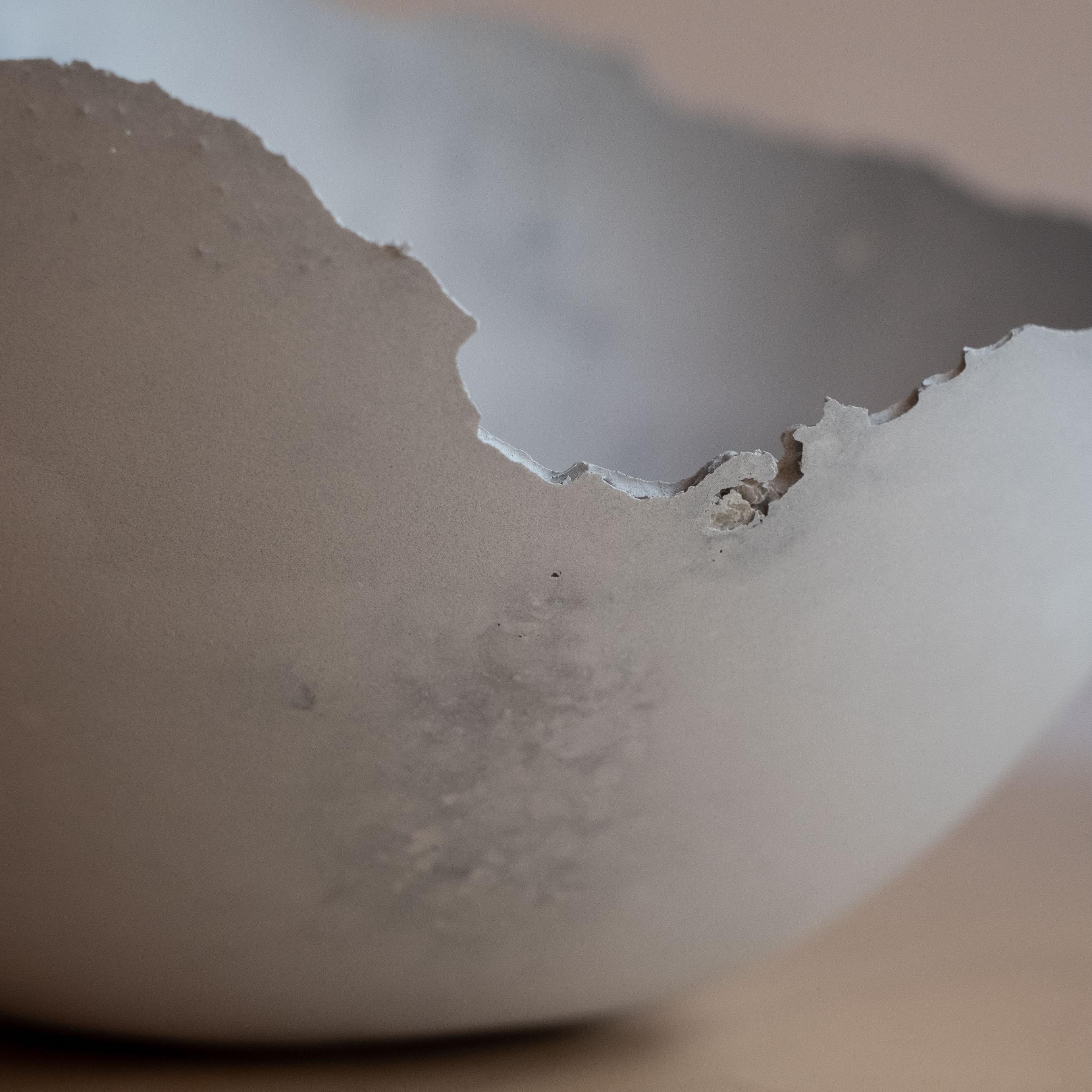 Handmade Cast Concrete Bowl in Grey by UME Studio For Sale 2