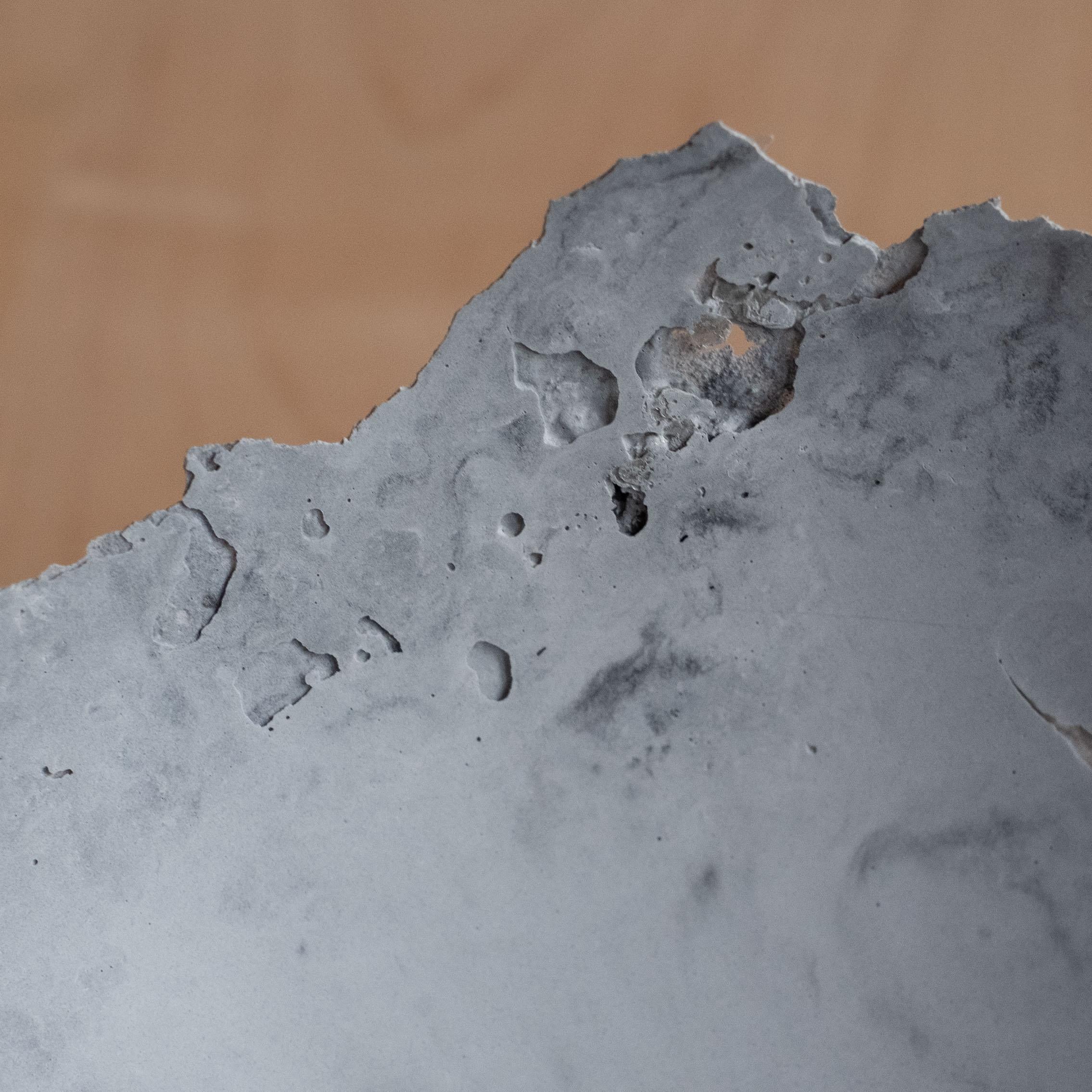 Handmade Cast Concrete Bowl in Grey by UME Studio For Sale 2