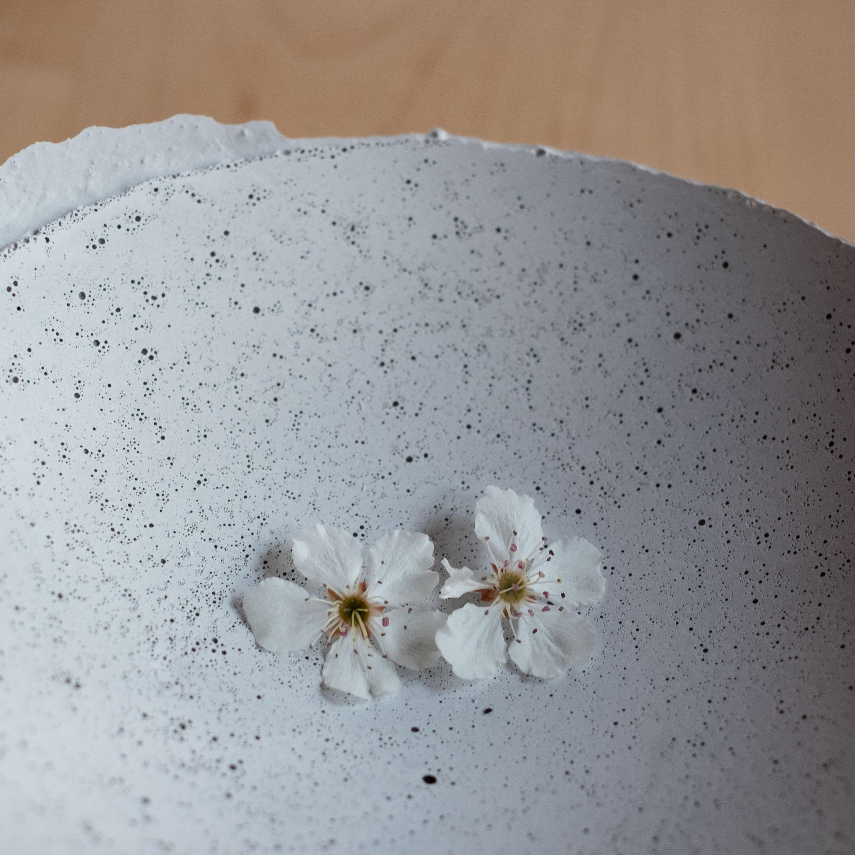 Handmade Cast Concrete Bowl in Grey by UME Studio For Sale 2