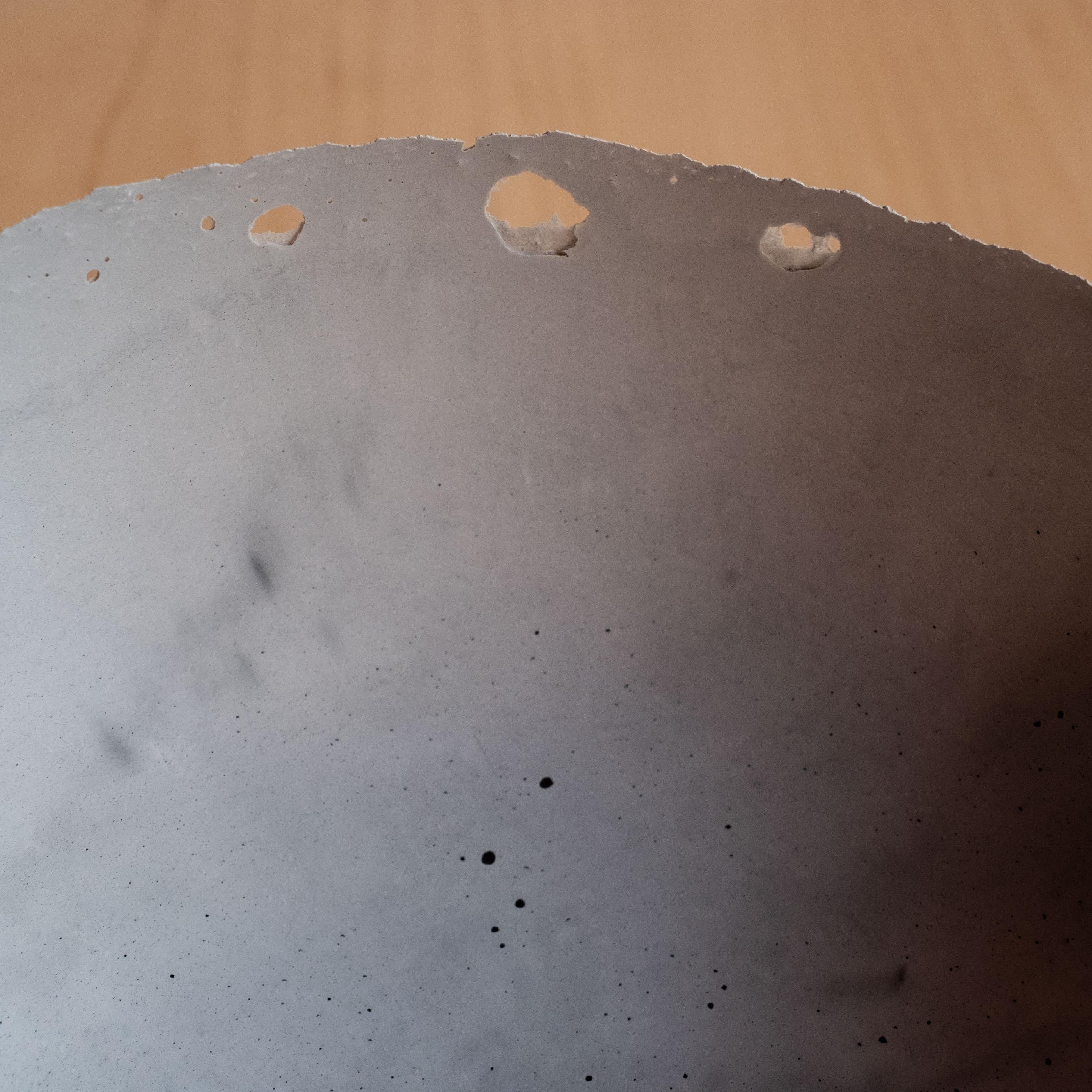 Handmade Cast Concrete Bowl in Grey by UME Studio For Sale 2
