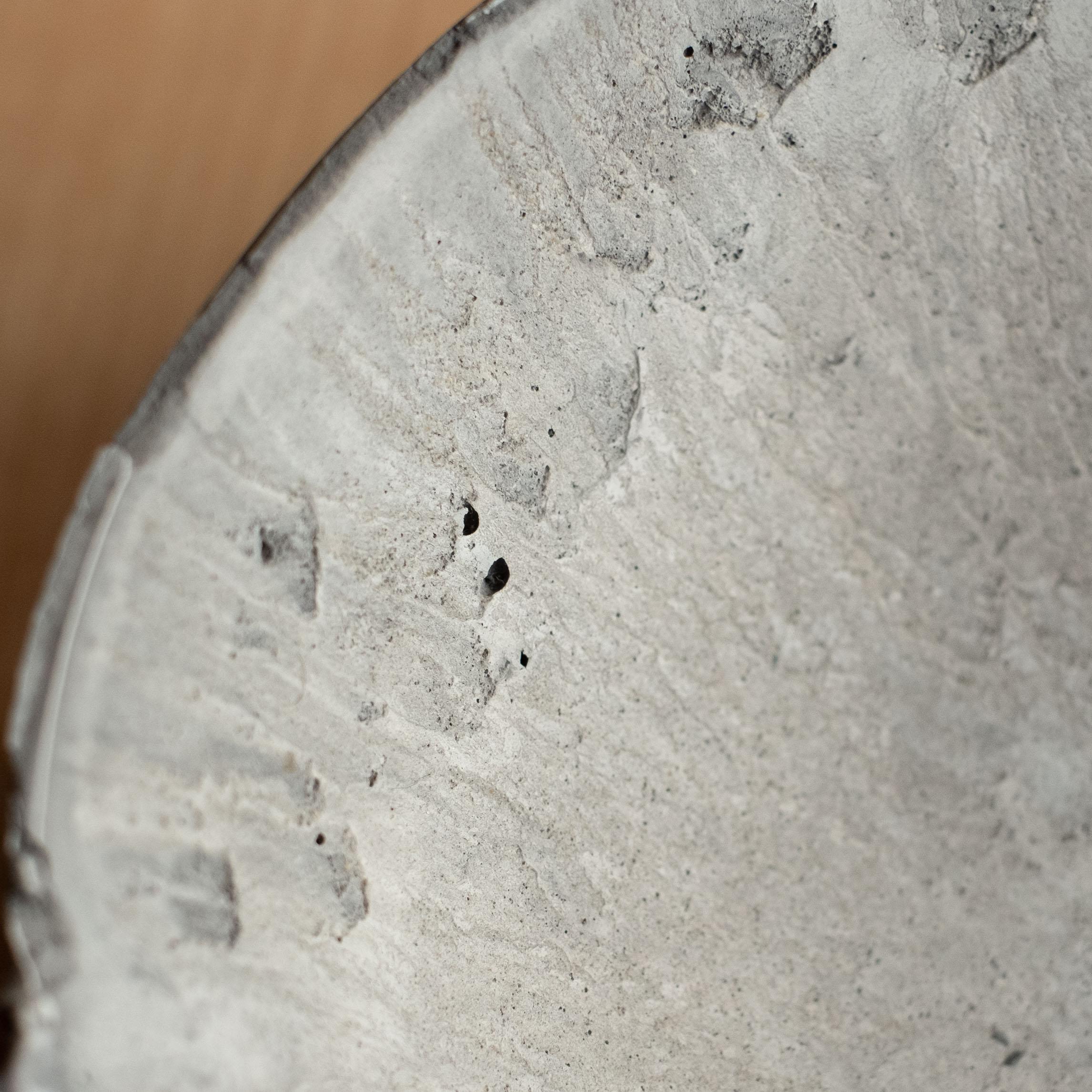 Handmade Cast Concrete Bowl in Grey by UME Studio For Sale 2