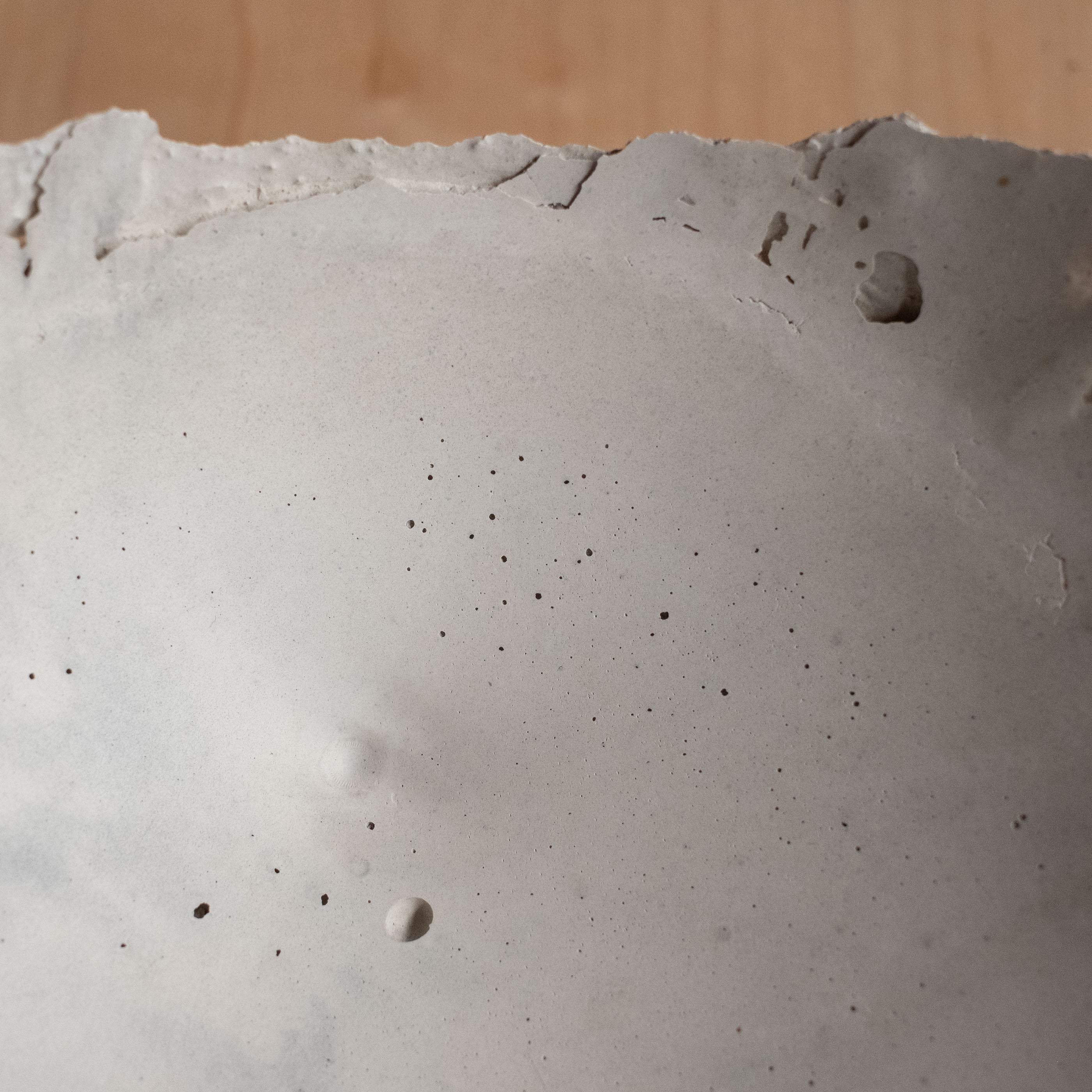 Handmade Cast Concrete Bowl in Grey by UME Studio For Sale 2