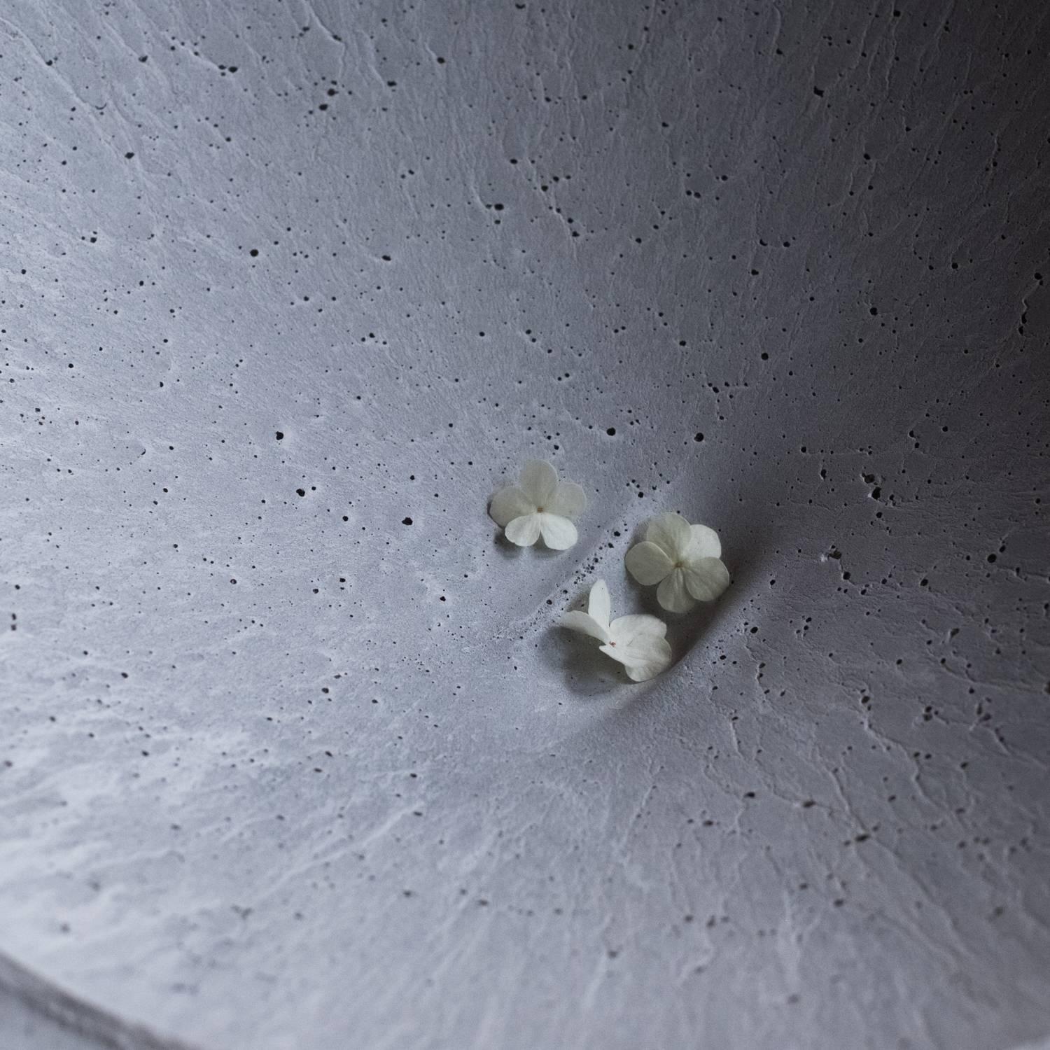 Handmade Cast Concrete Bowl in White by UMÉ Studio 3