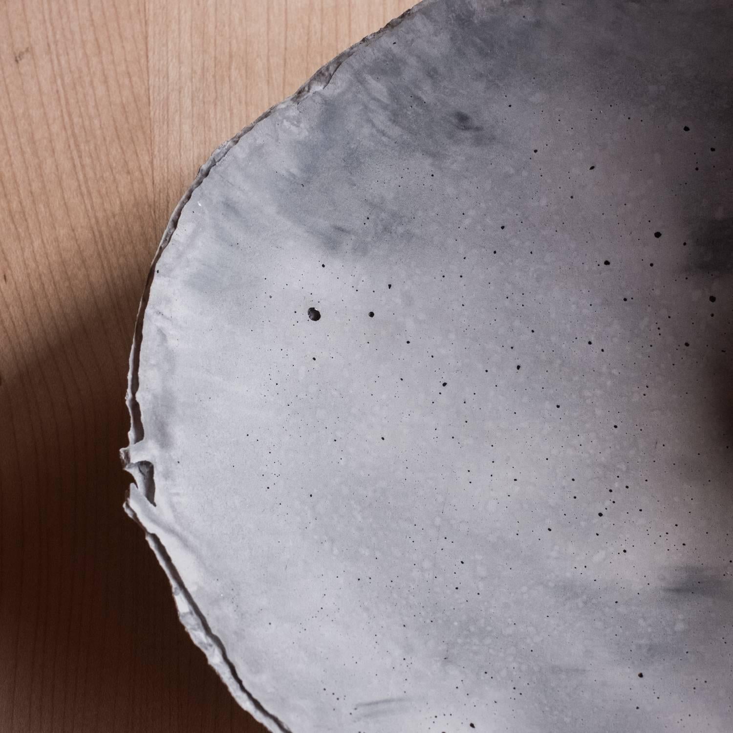 Handmade Cast Concrete Bowl in Grey by UMÉ Studio 3