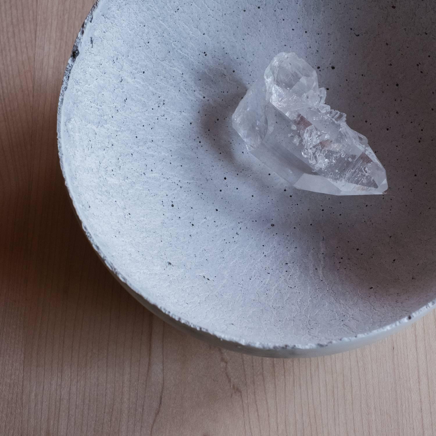 Handmade Cast Concrete Bowl in Grey by UMÉ Studio 3