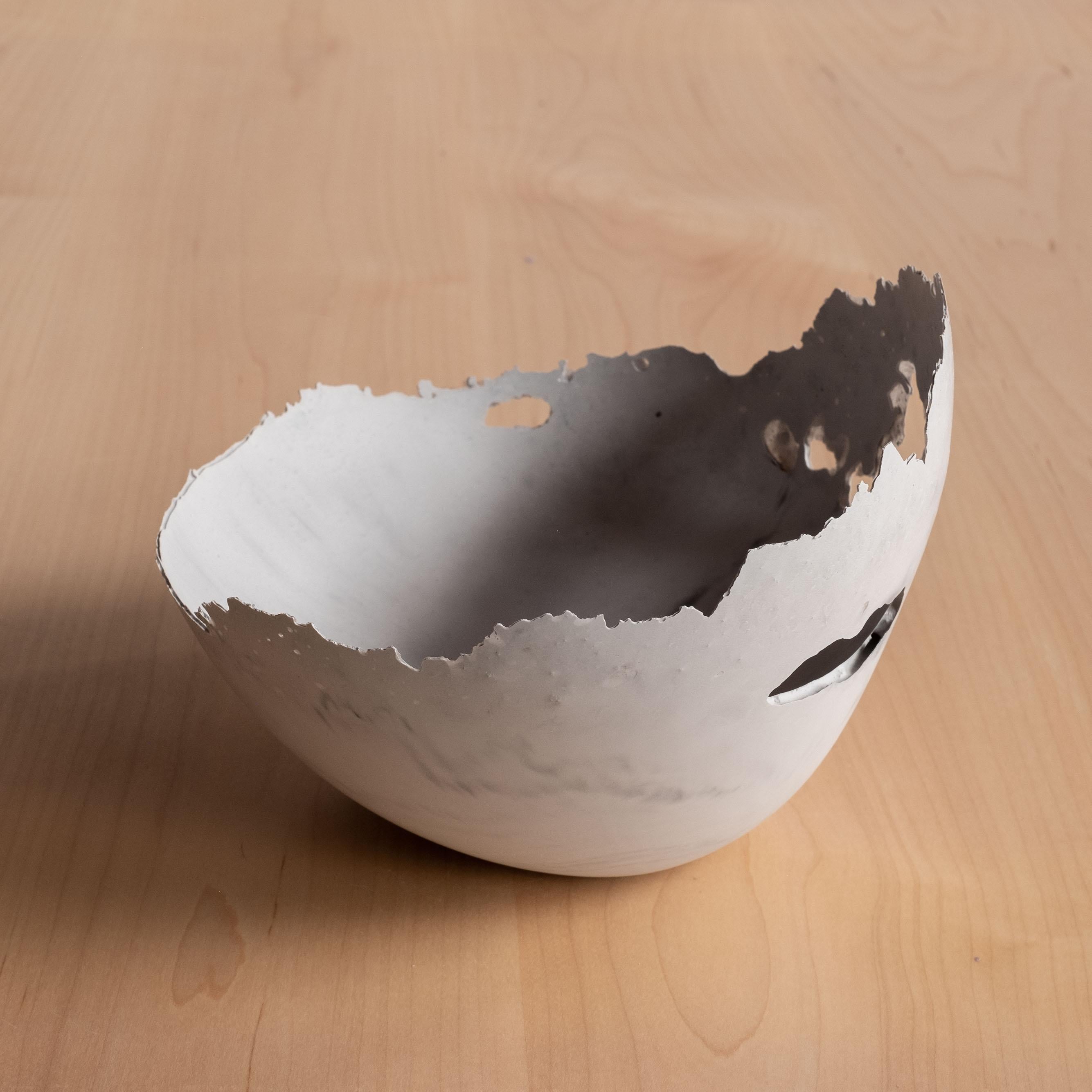Handmade Cast Concrete Bowl in Grey by UME Studio For Sale 3