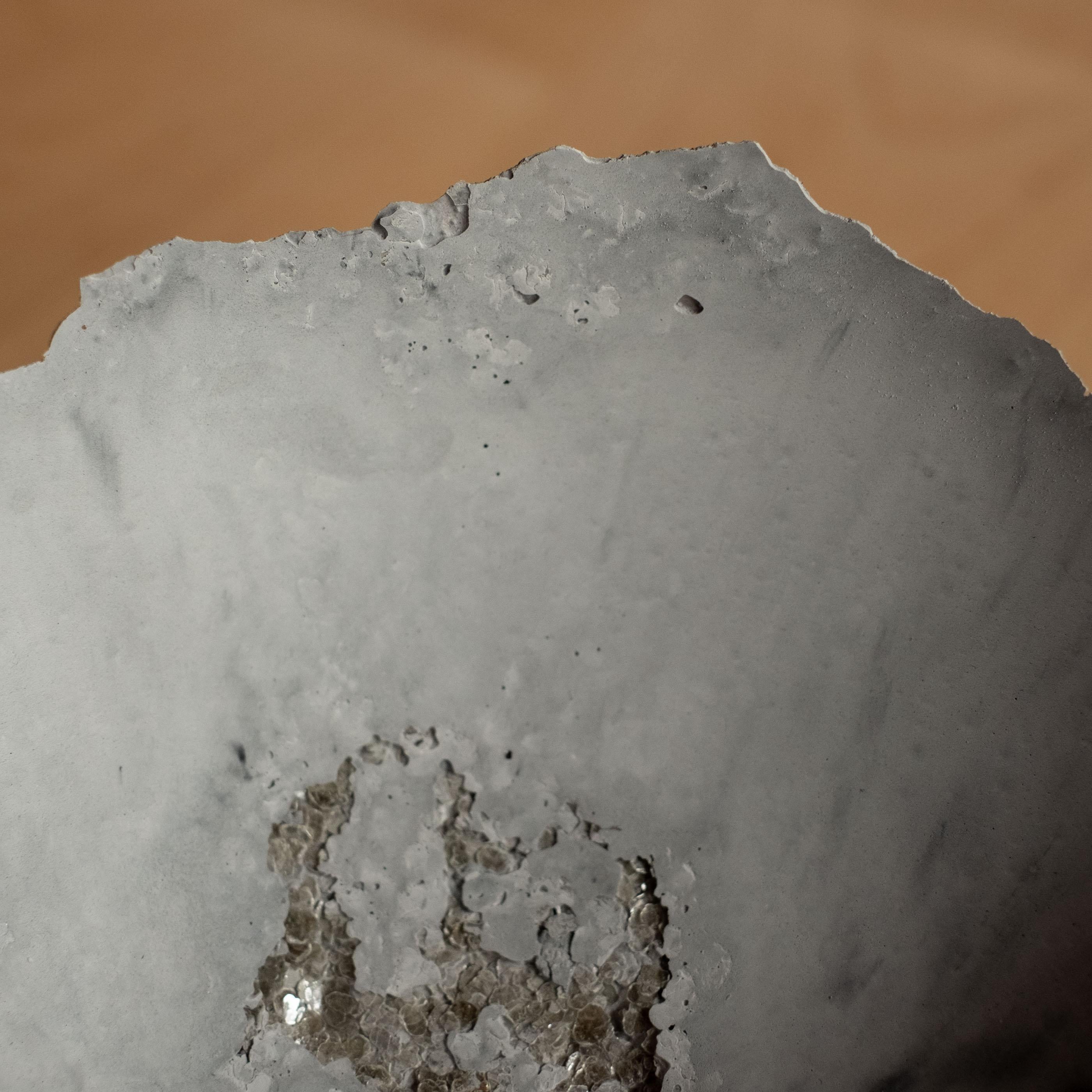 Handmade Cast Concrete Bowl in Grey by UME Studio For Sale 3