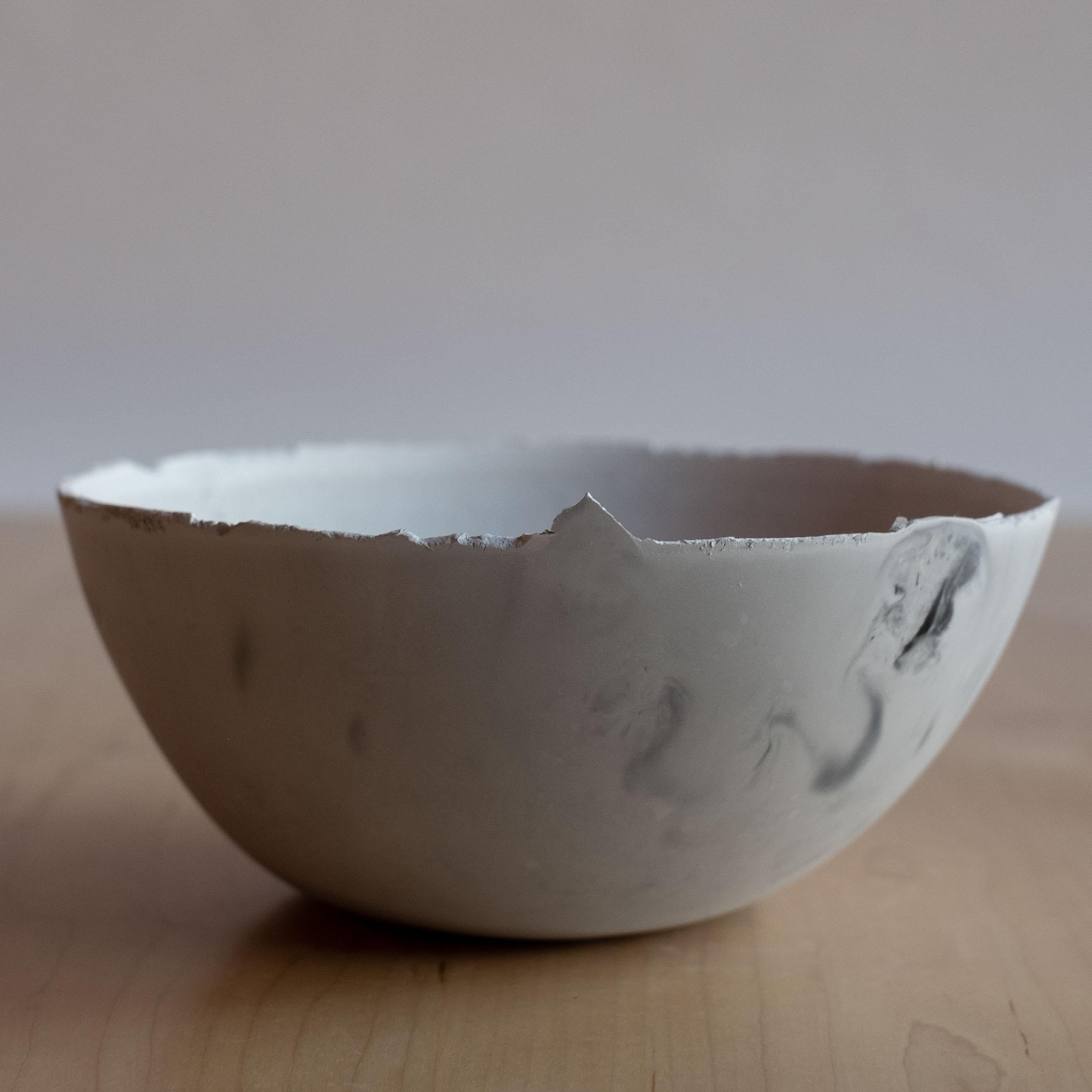 Handmade Cast Concrete Bowl in Grey by UME Studio For Sale 3