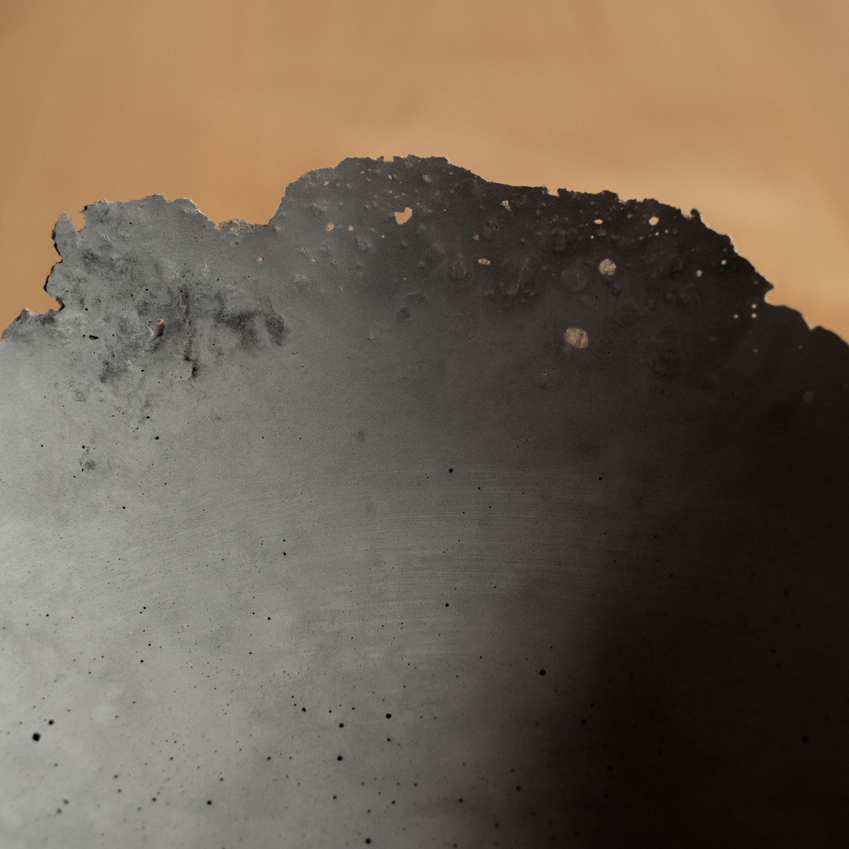 Handmade Cast Concrete Bowl in Grey by UME Studio For Sale 3